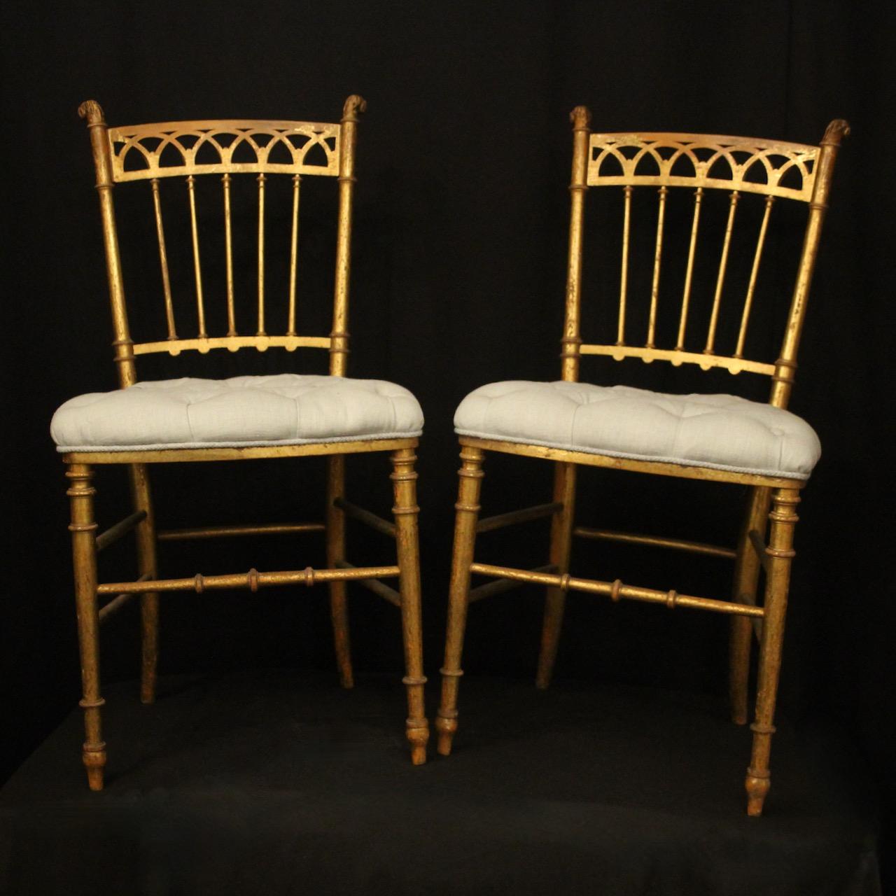 French Pair of Simulated Bamboo Side Chairs (1 of 10) French Pair of Simulated Bamboo Side Chairs (1 of 10)
