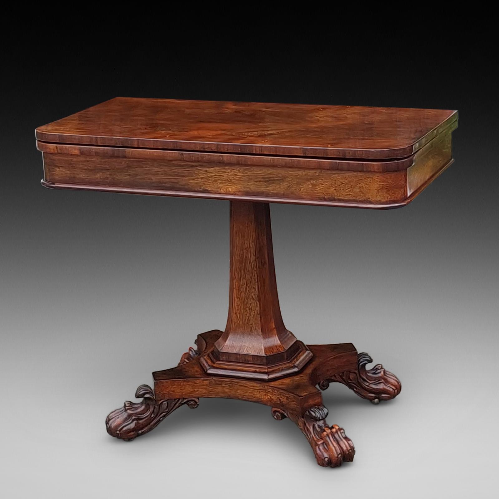 William IV Rosewood Card Folding Table (1 of 8) William IV Rosewood Card Folding Table (1 of 8)