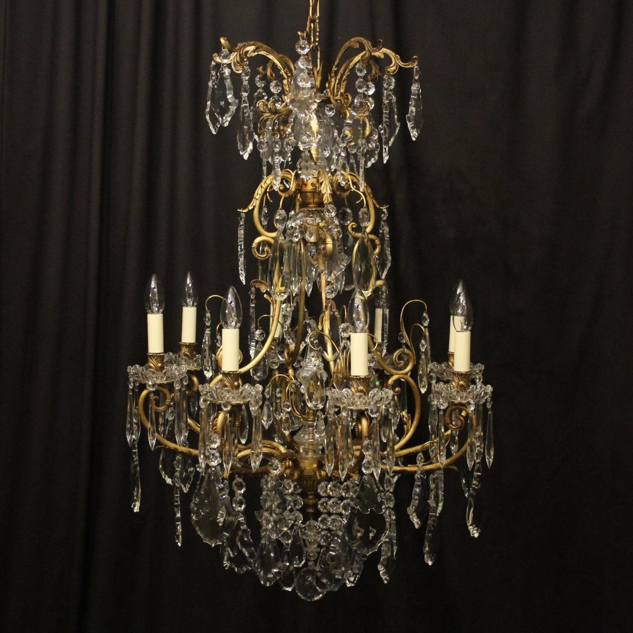 French Gilded Bronze Cage Antique Chandelier (1 of 10)