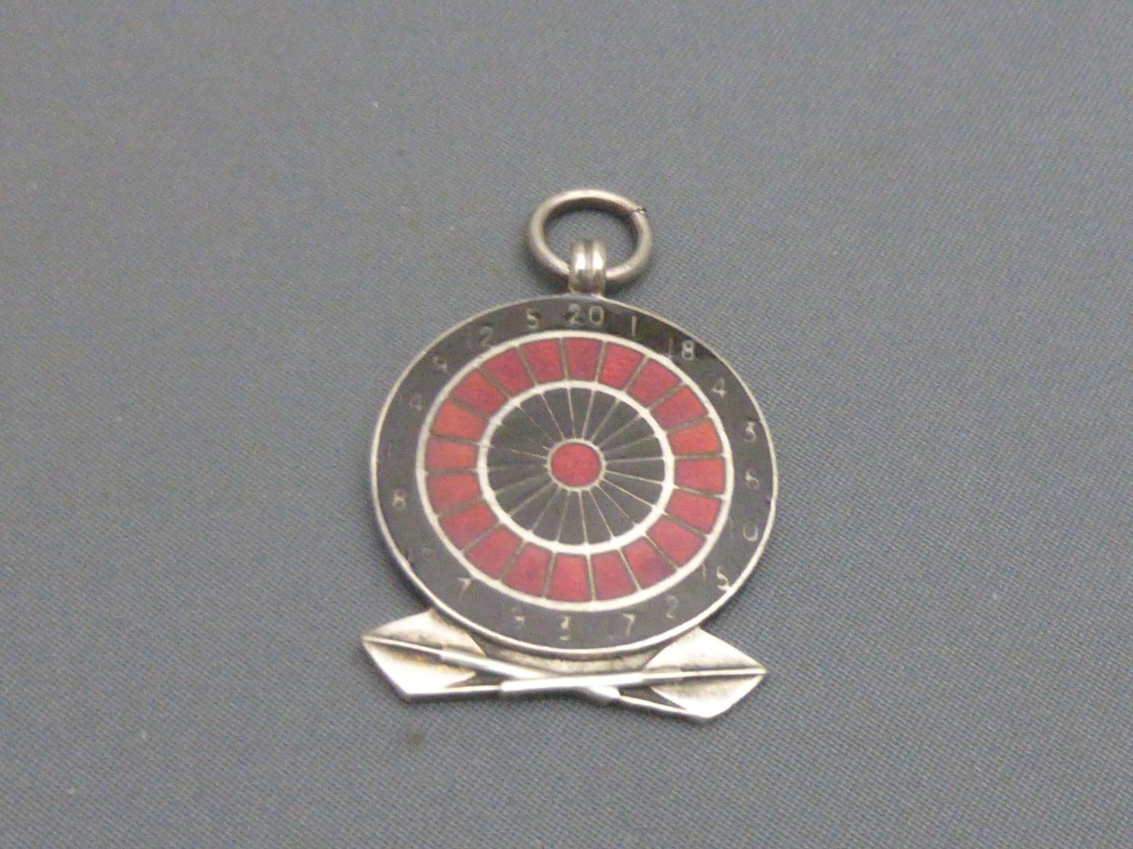 Silver & Enamel Darts Fob (1 of 4)