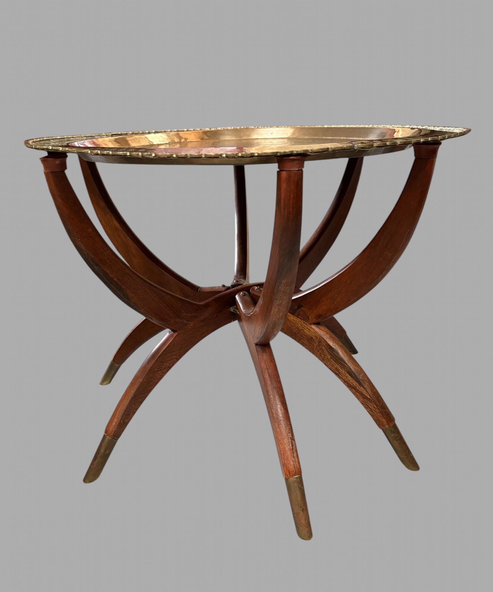 1960s Hong Kong Spider Leg Folding Table (1 of 5)