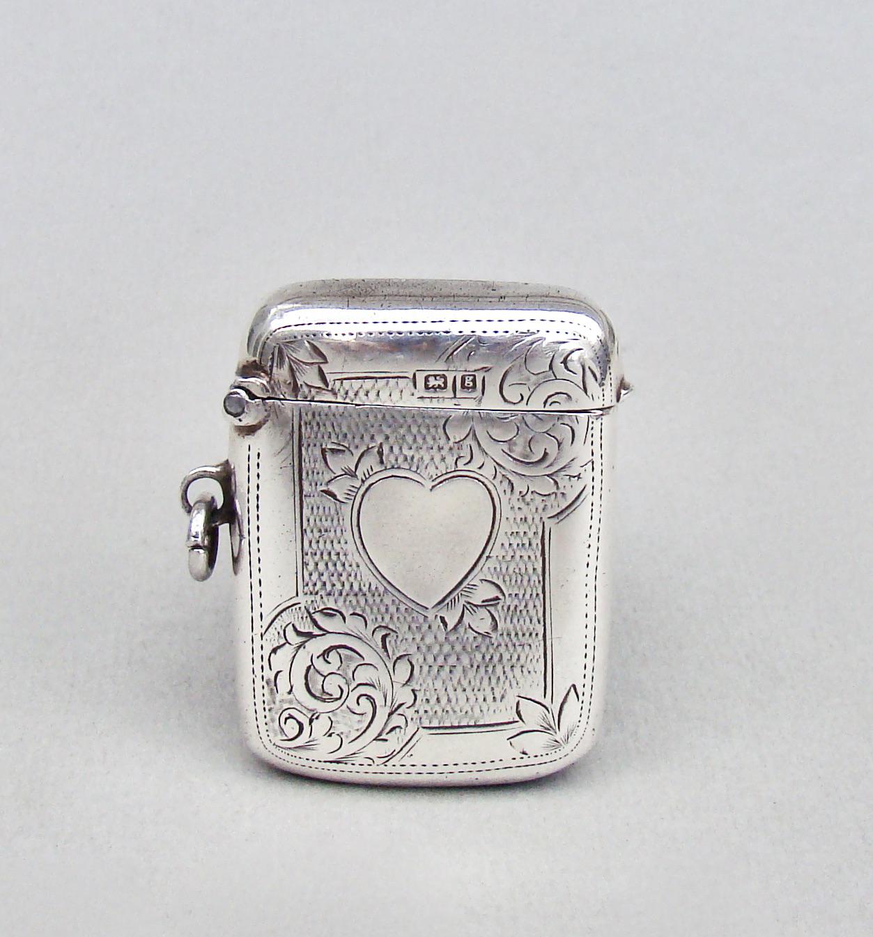 Delightful Edwardian Silver Vesta Case by Thomas Hayes, Birmingham 1906 (1 of 4)