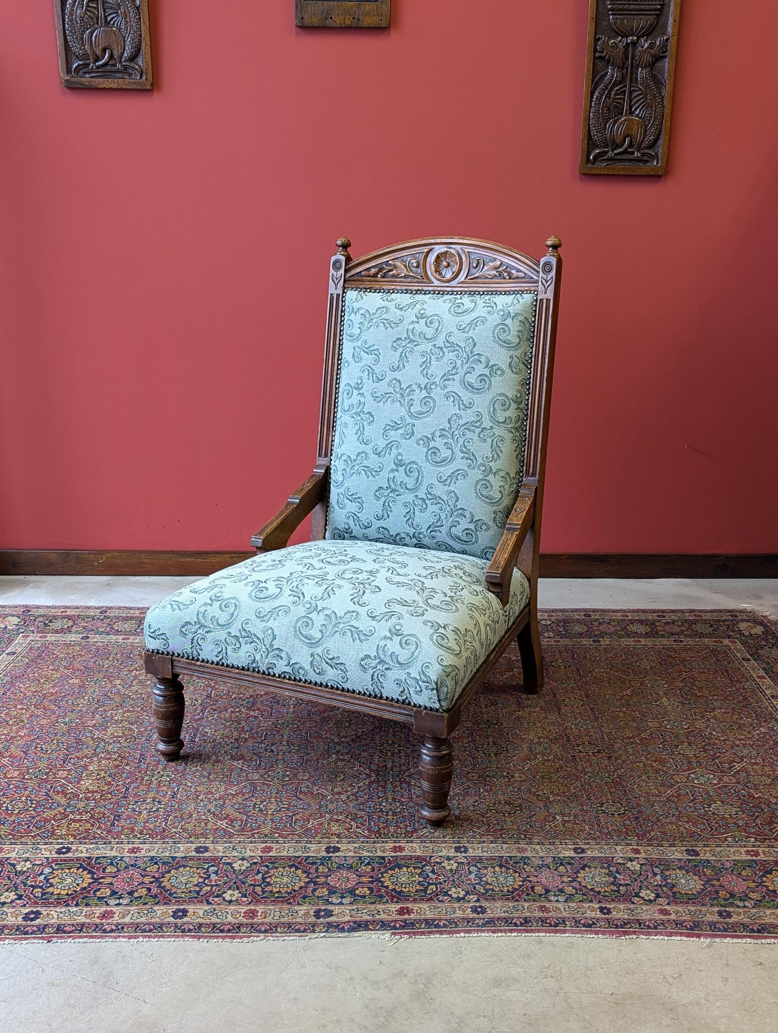 Antique Victorian Mahogany Easy Chair / Cocktail Chair (1 of 10) Antique Victorian Mahogany Easy Chair / Cocktail Chair (1 of 10)