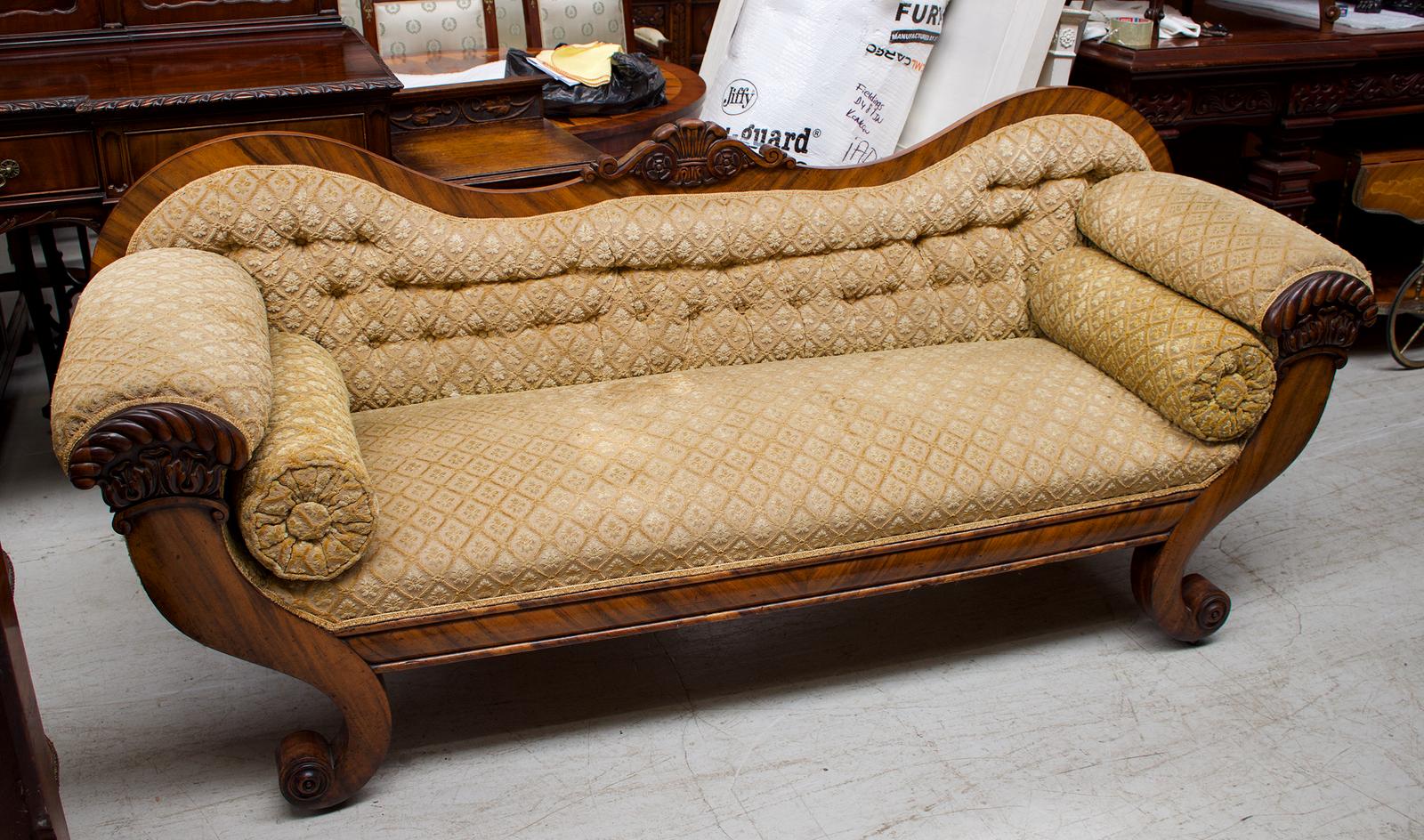 Antique 19th Century Victorian Rosewood Upholstered Settee (1 of 5)