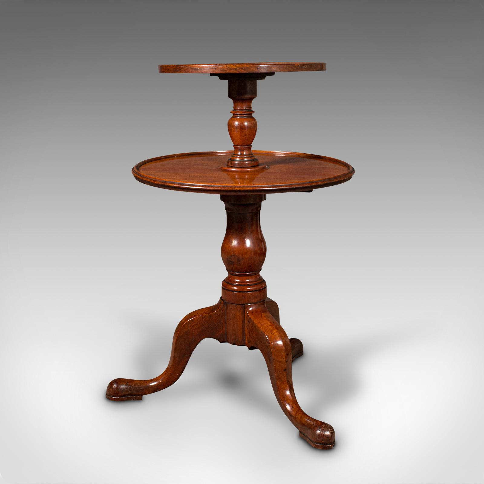 Antique Country House Dumbwaiter, English, 2-Tier Serving Table - Georgian c.1780 (1 of 9)