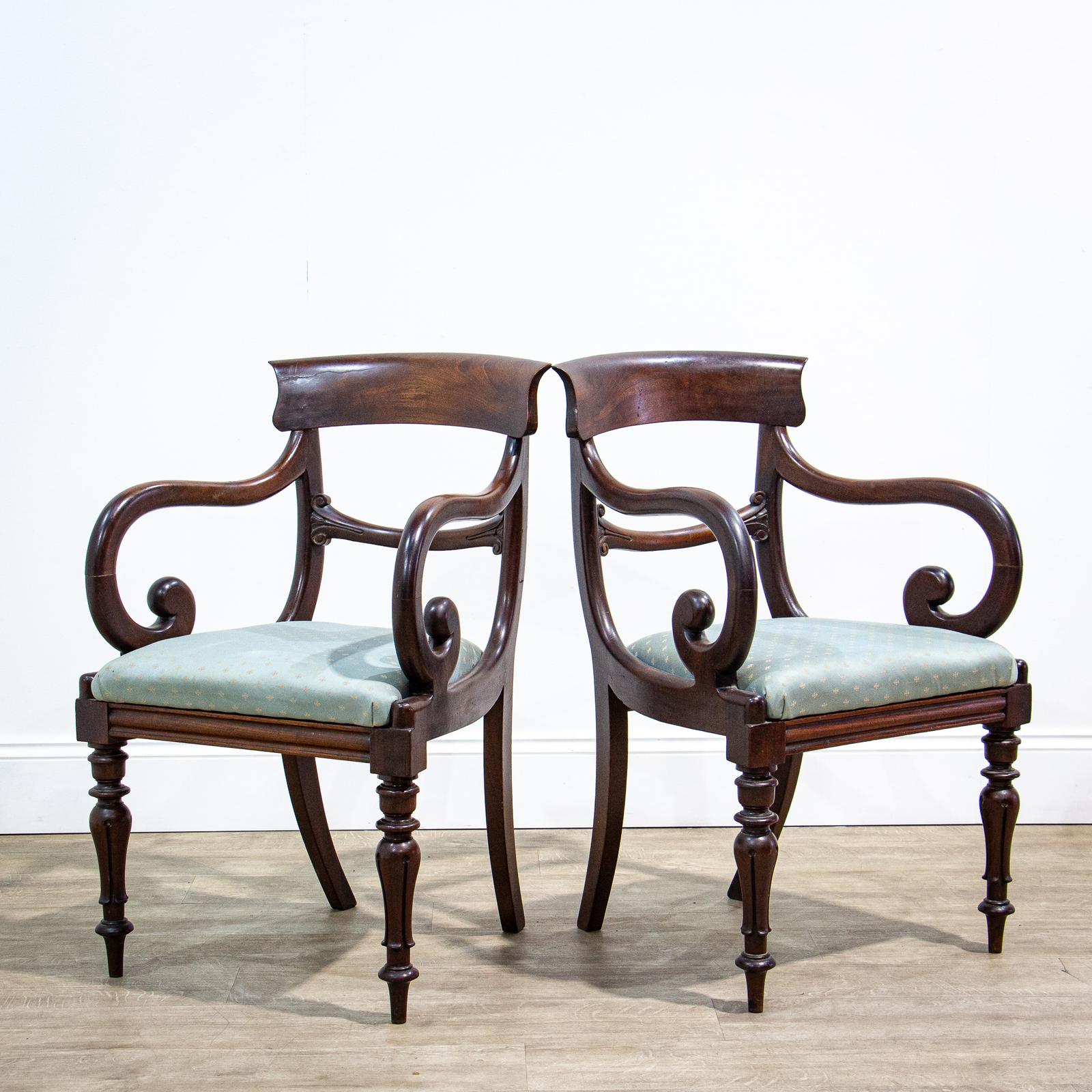 Pair of Mahogany William IV Carver Chairs (1 of 16)