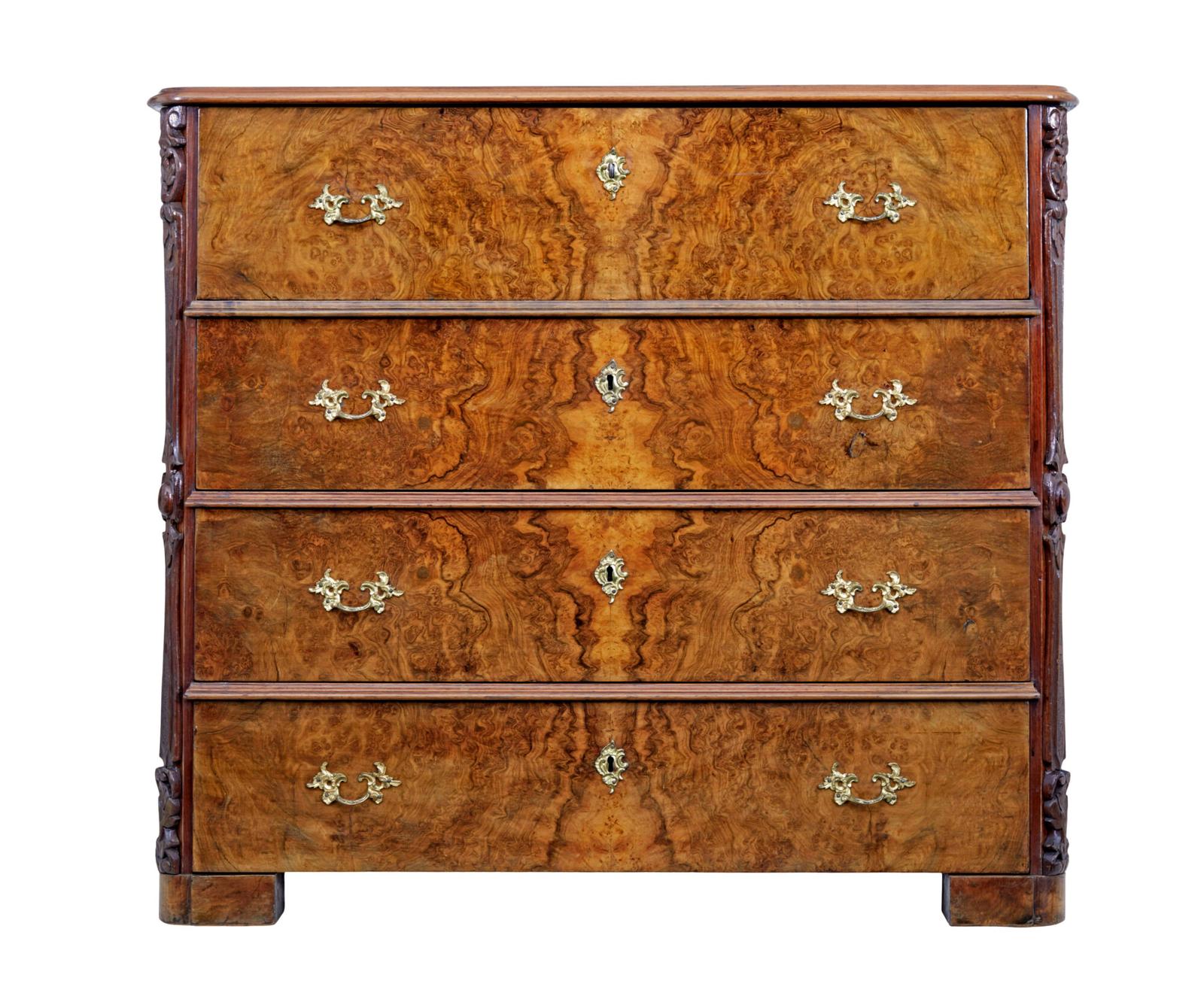 19th Century Burr Walnut Secretaire Chest of Drawers (1 of 10) 19th Century Burr Walnut Secretaire Chest of Drawers (1 of 10)