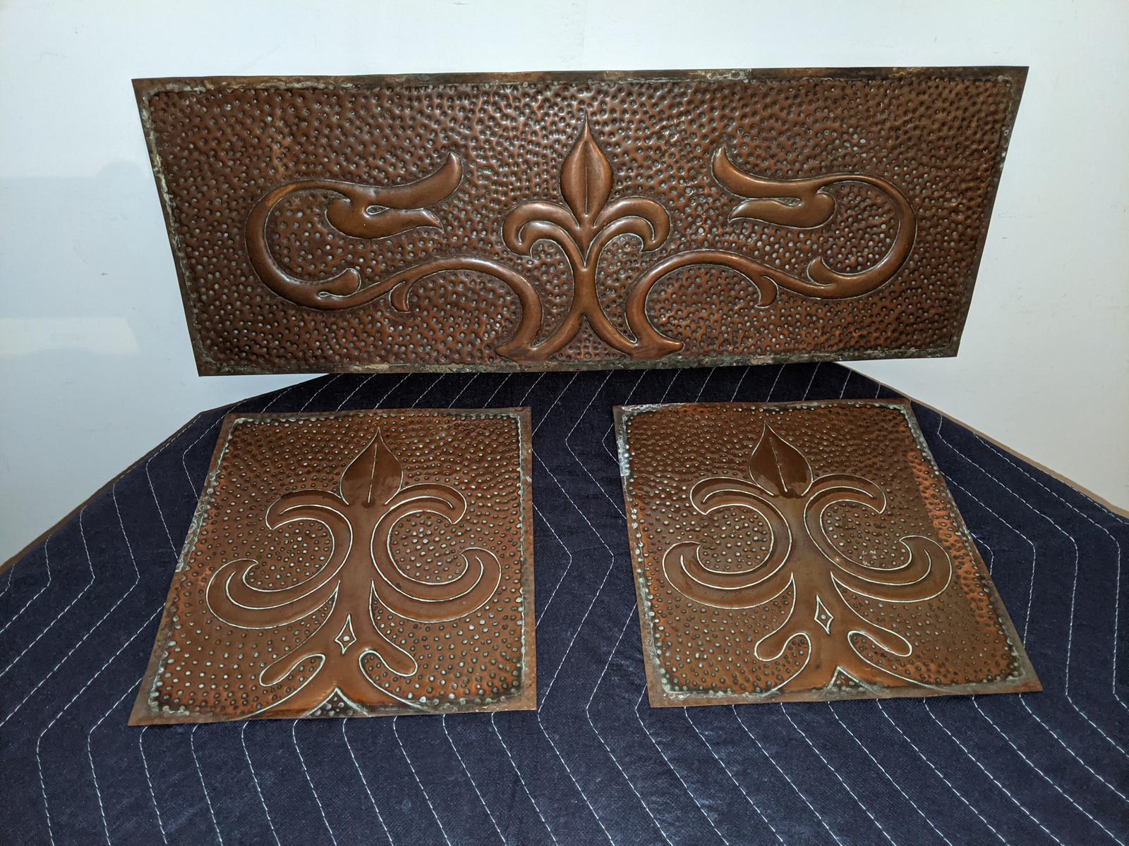 Arts & Crafts Trio of Copper Panels (1 of 4)