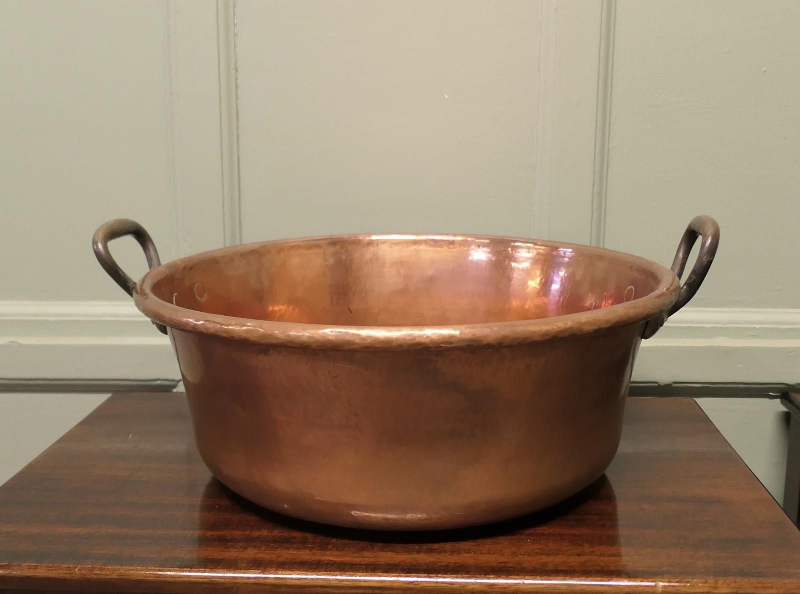 Large 19th Century Double Handled Copper Jam Pan (1 of 12)