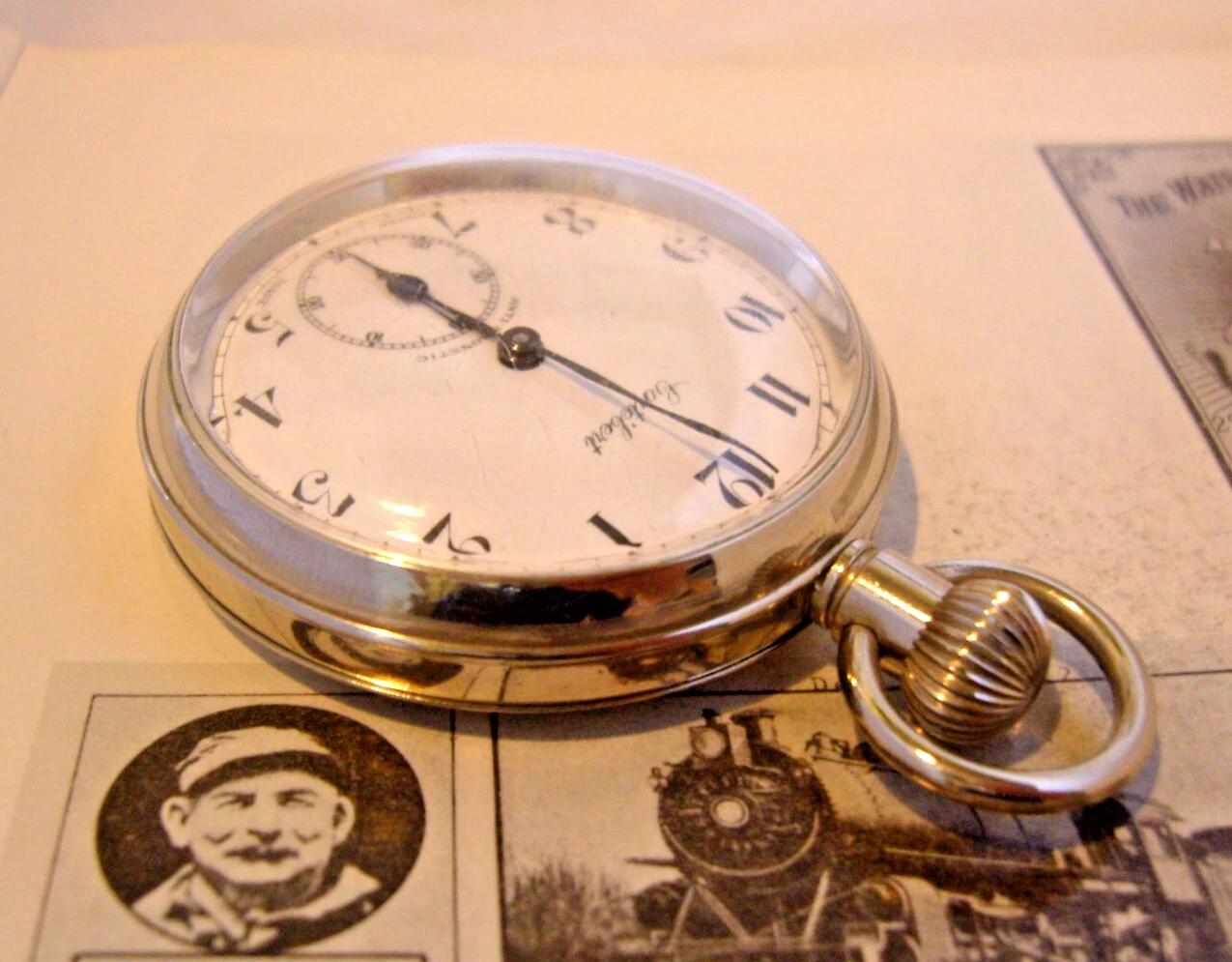 Pocket Watch Cortebert 1920s Antique Swiss 15J Silver Nickel Case 16sz FWO (1 of 15)