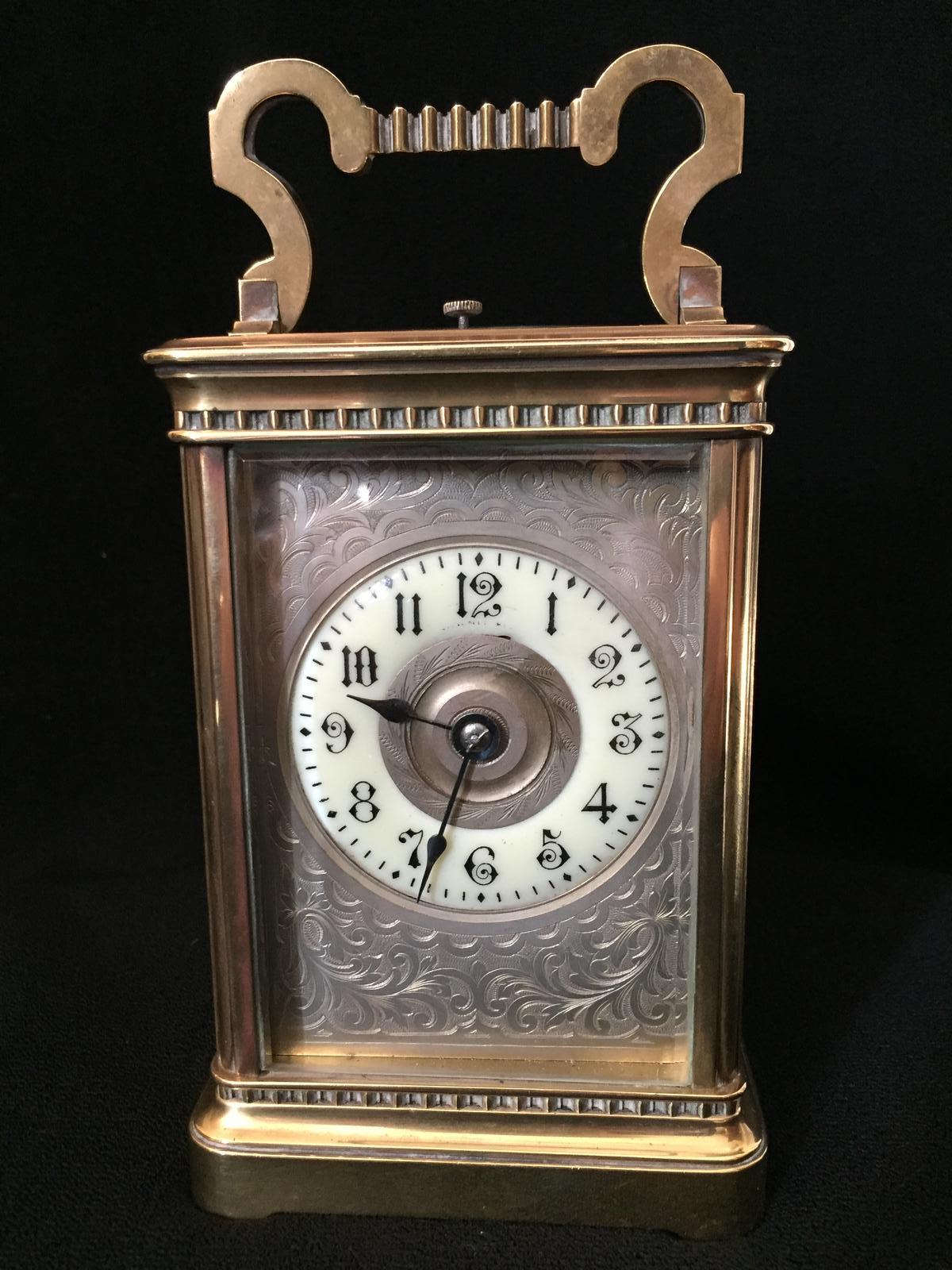 French Carriage Clock with Repeat Striking Mechanism c.1880 (1 of 6)