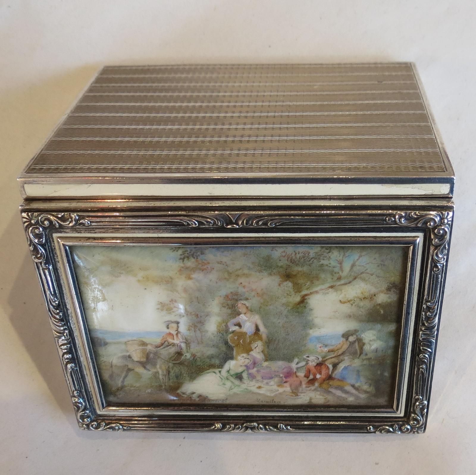 Brüder Frank - Antique Austrian Silver & Enamel Card Case (1 of 8) Brüder Frank - Antique Austrian Silver & Enamel Card Case (1 of 8)