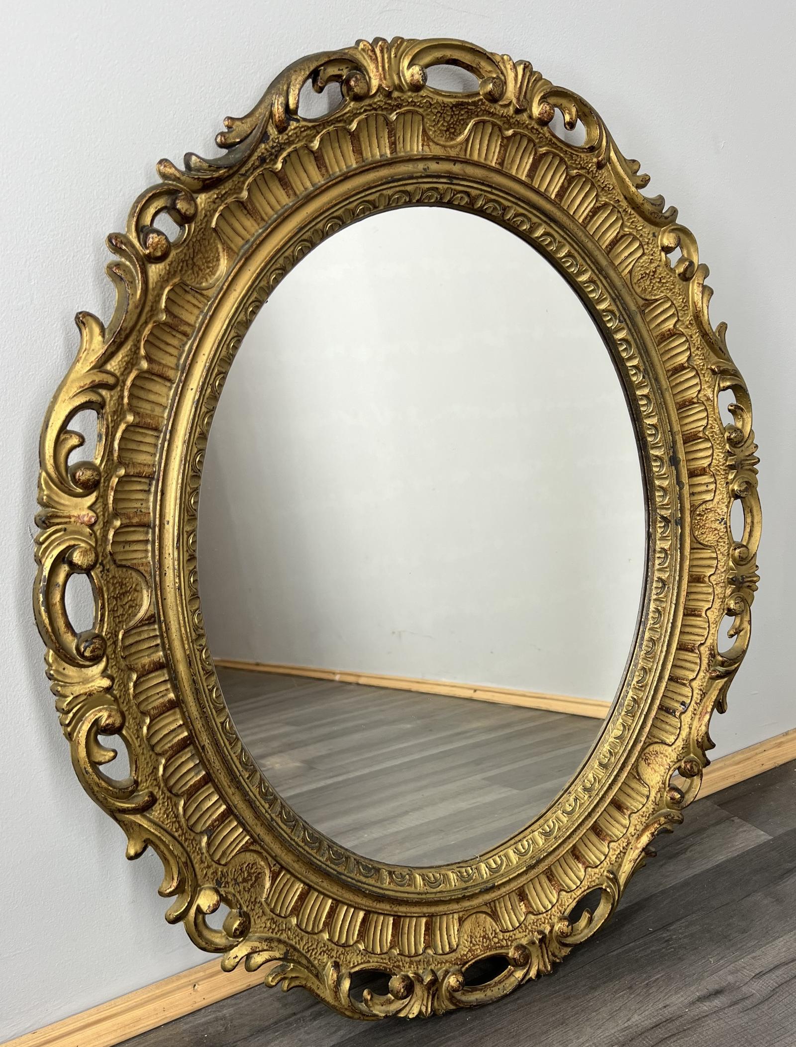 Vintage French Carved Wall Mirror Ornate Wall Frame LOT 3935 (1 of 6)