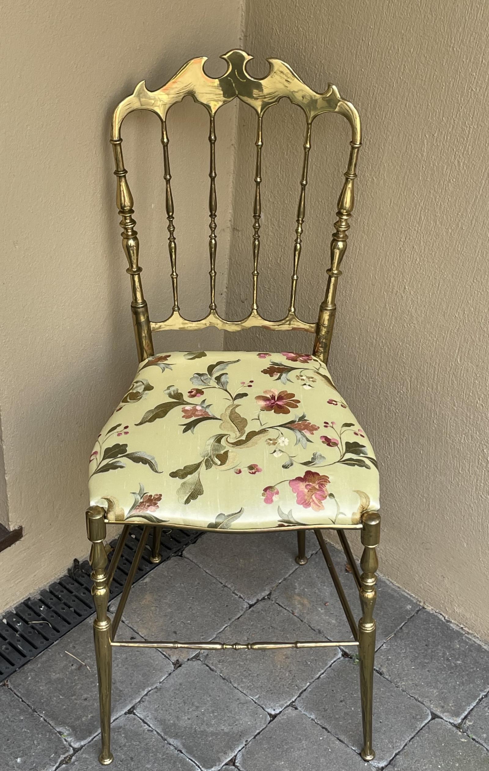 Beautiful Polished Brass Salon Chair (1 of 4) Beautiful Polished Brass Salon Chair (1 of 4)
