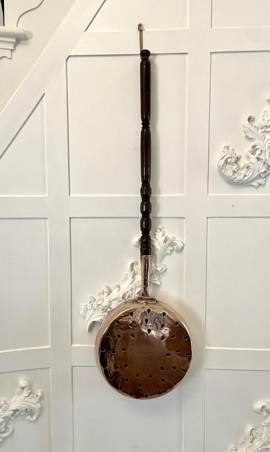 Antique George III Quality Copper Chestnut Roaster (1 of 6) Antique George III Quality Copper Chestnut Roaster (1 of 6)