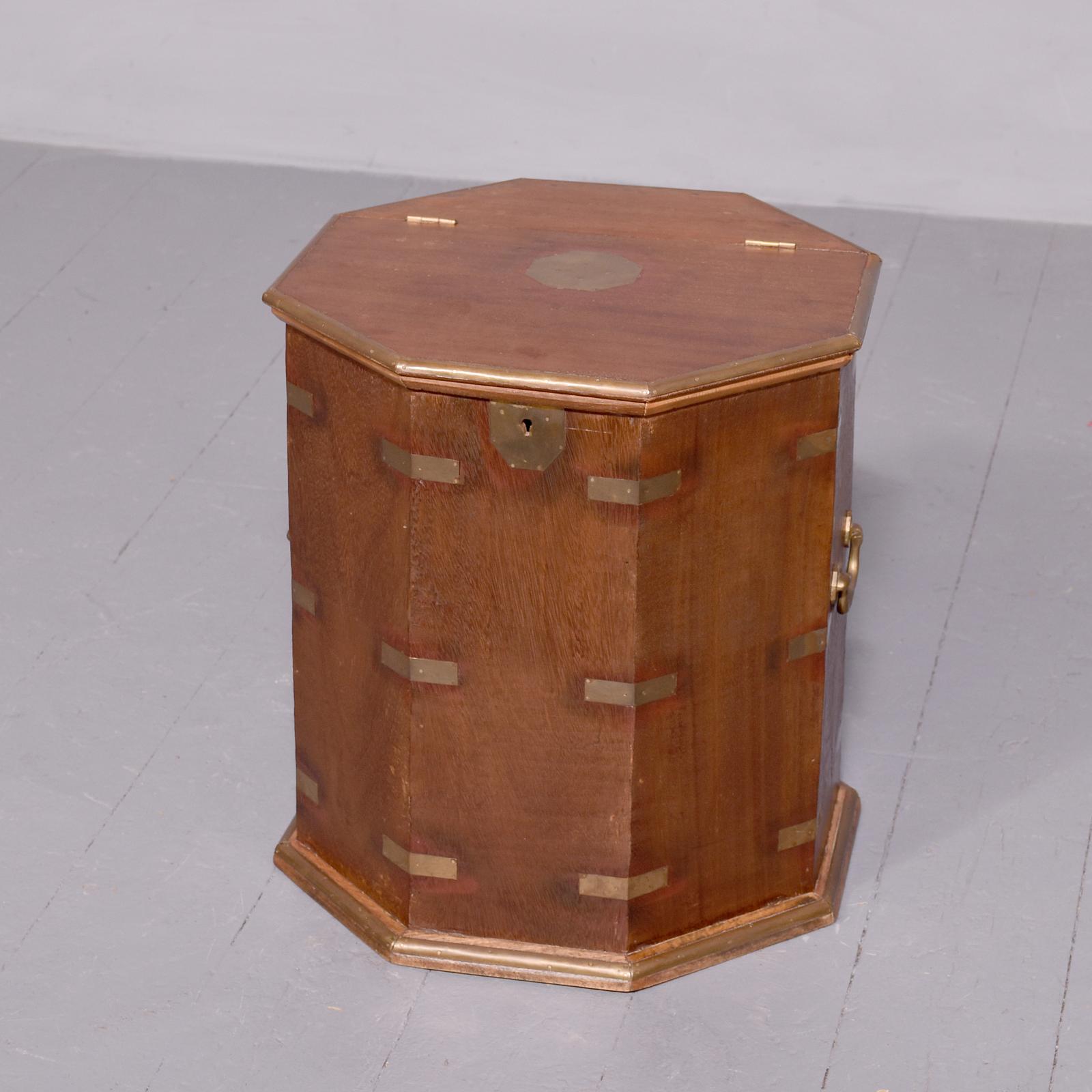 Octagonal Brassbound Coffee Table/storage Box (1 of 8)