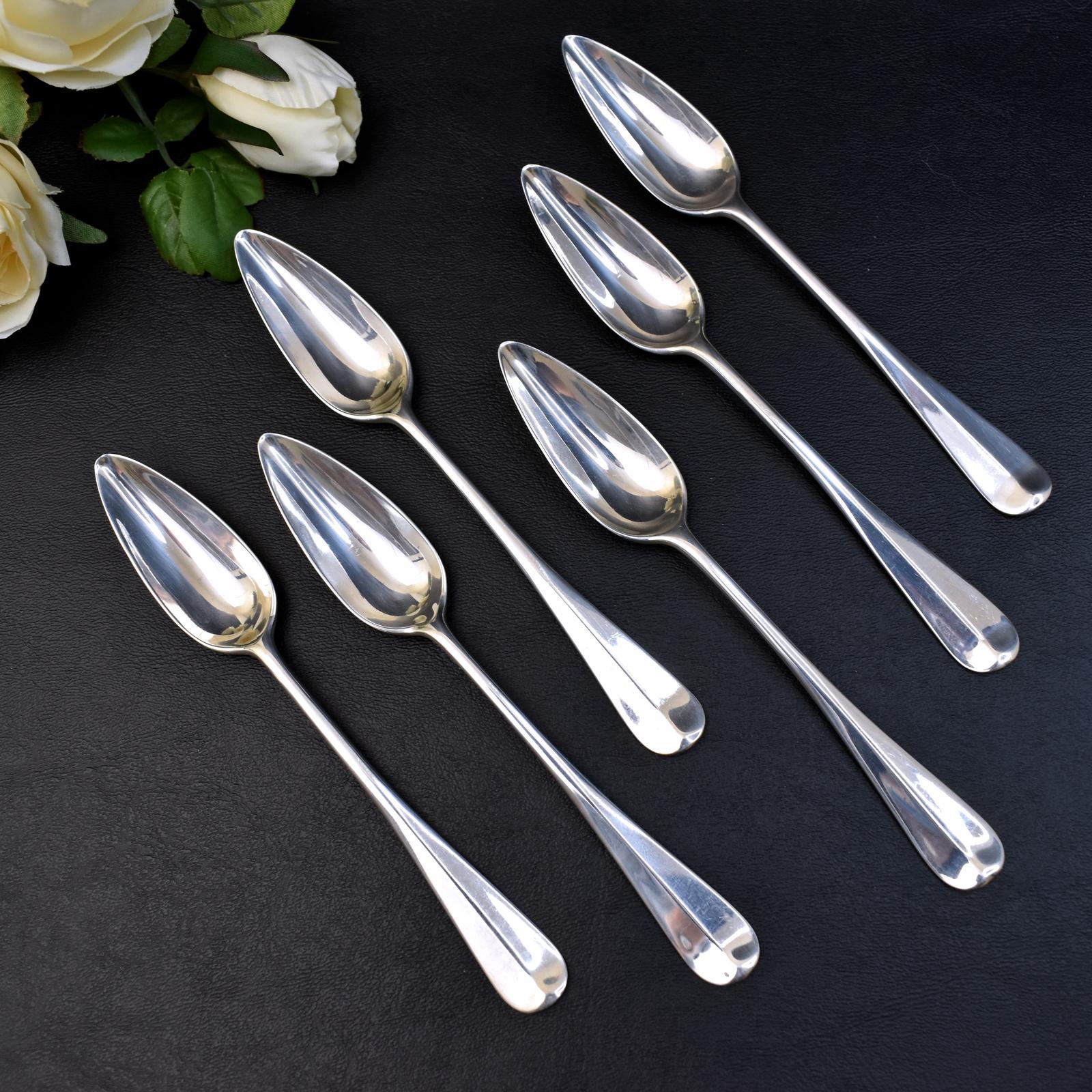 Set of 6 Scottish Silver Grapefruit Spoons by Hamilton & Inches, Edinburgh 1923 (1 of 6) Set of 6 Scottish Silver Grapefruit Spoons by Hamilton & Inches, Edinburgh 1923 (1 of 6)