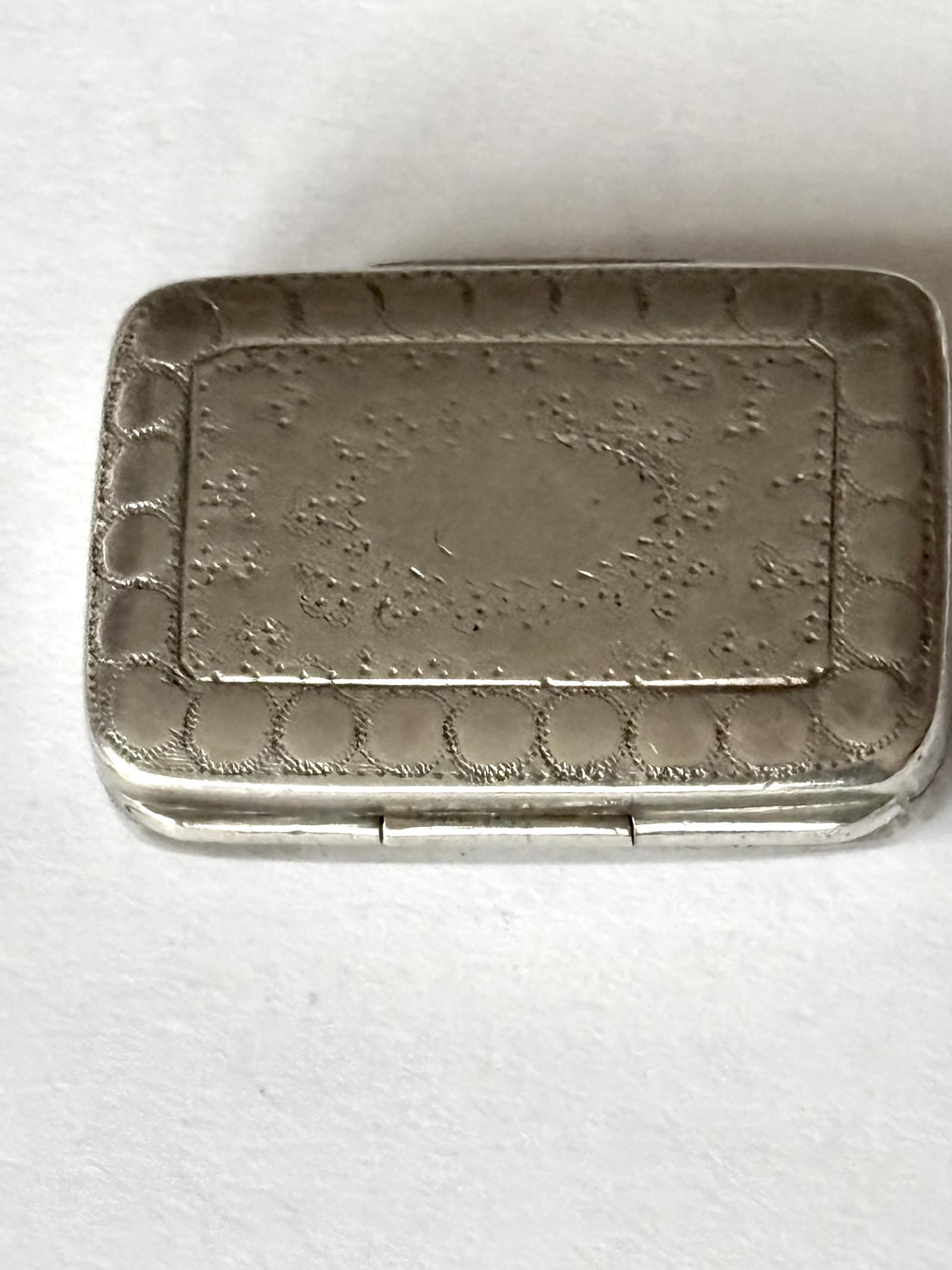 George III Silver Gilt Vinaigrette Birmingham 1819 Postans & Tye (1 of 9)