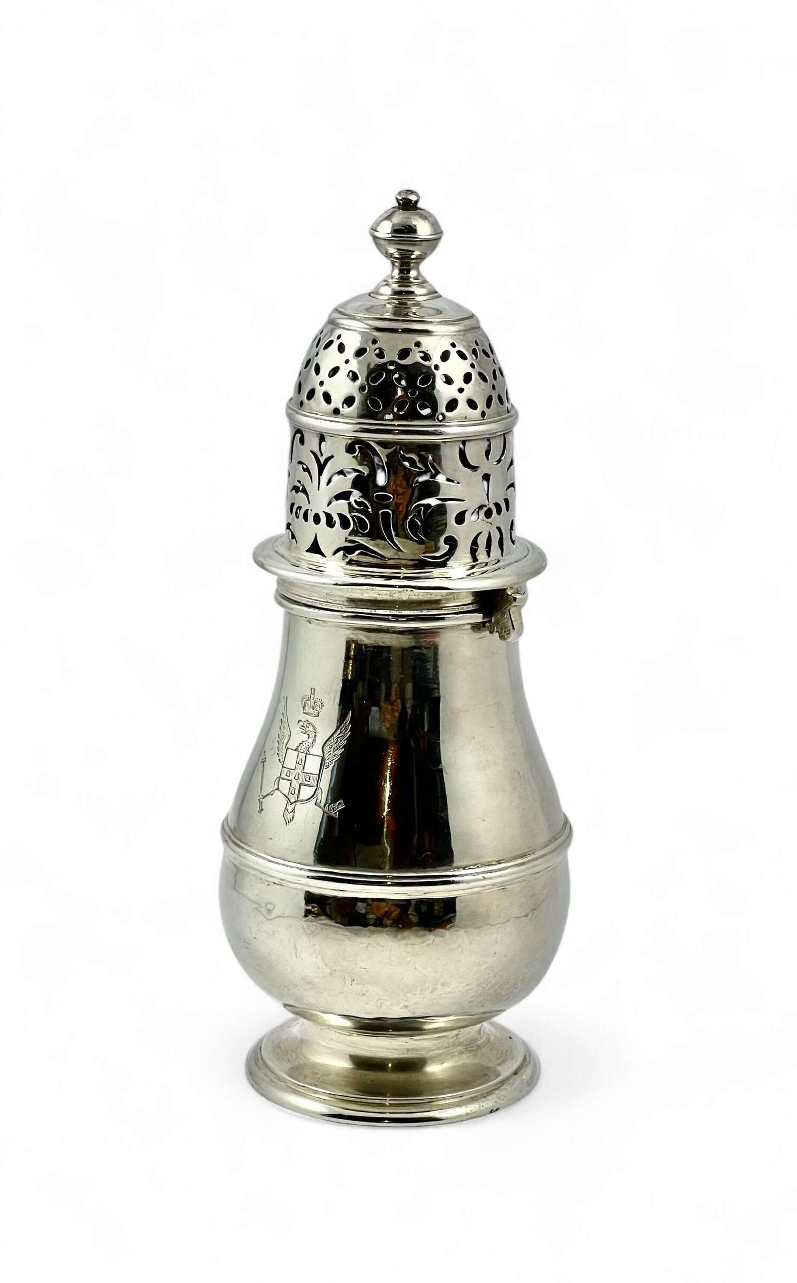 Queen Anne Antique Britannia Silver Sugar Caster, London 1705 (1 of 9)