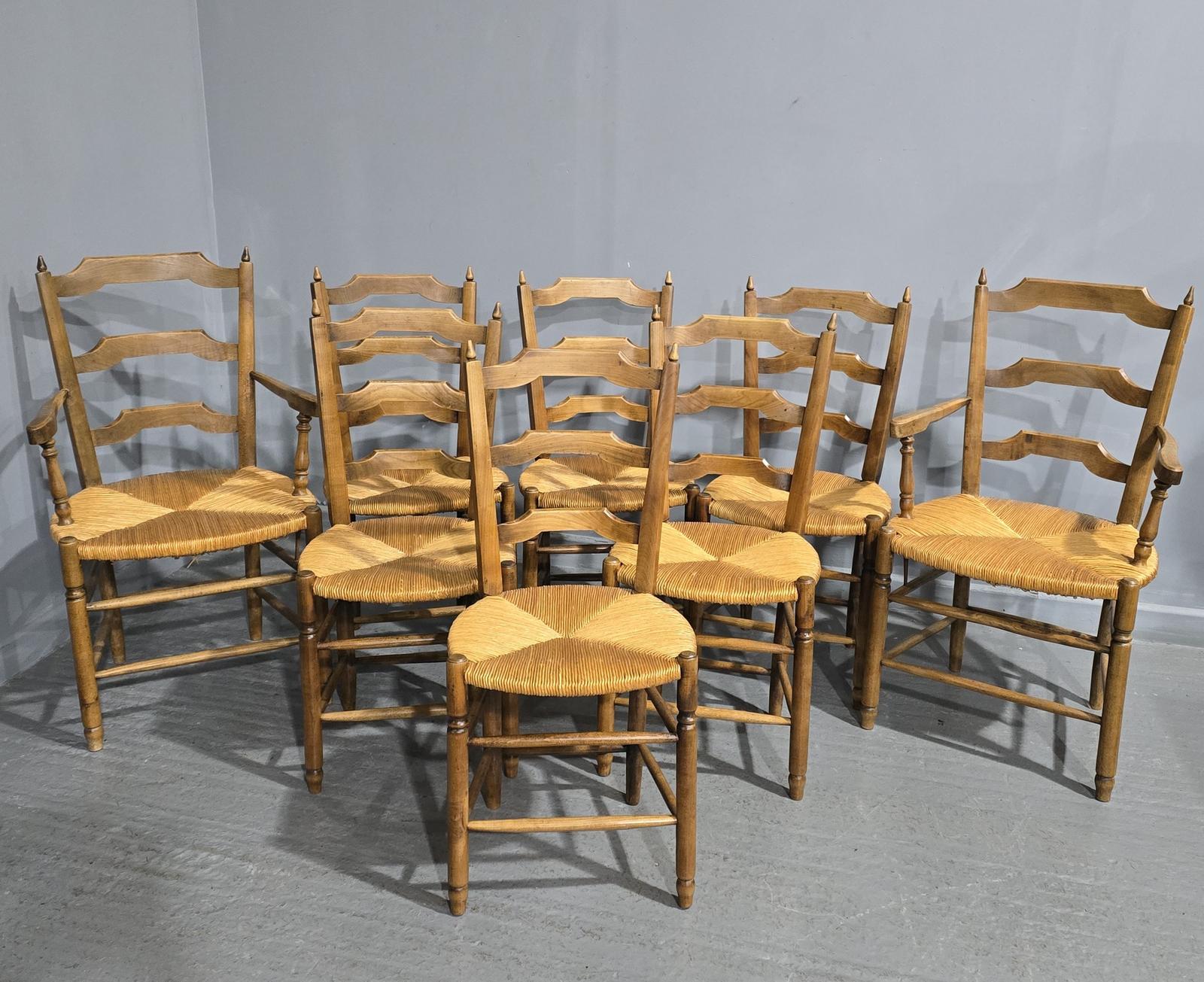 Super Set Eight French Dining Chairs (1 of 11)
