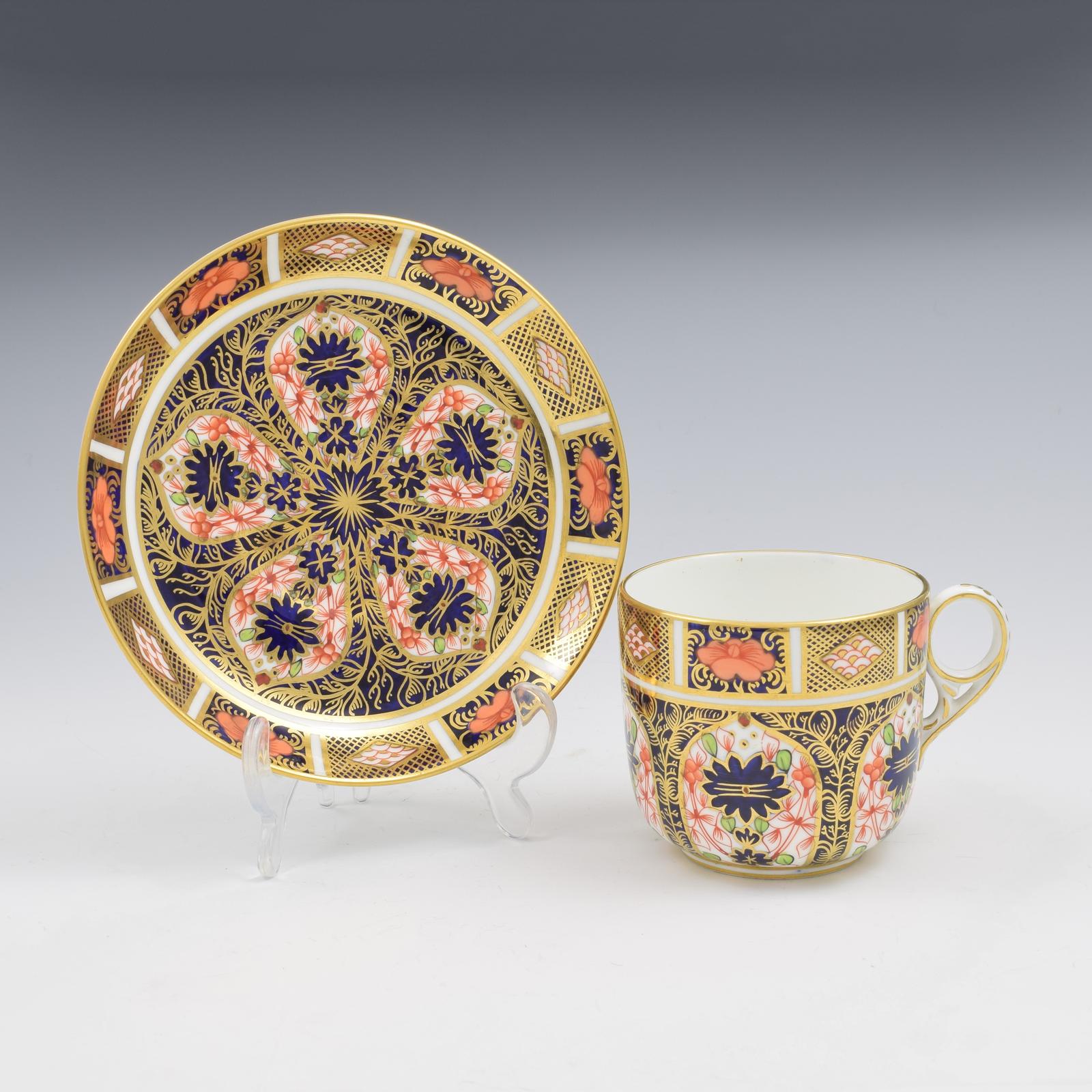 Antique Royal Crown Derby Porcelain Imari 1128 Coffee Cup & Saucer 1913 (1 of 8) Antique Royal Crown Derby Porcelain Imari 1128 Coffee Cup & Saucer 1913 (1 of 8)