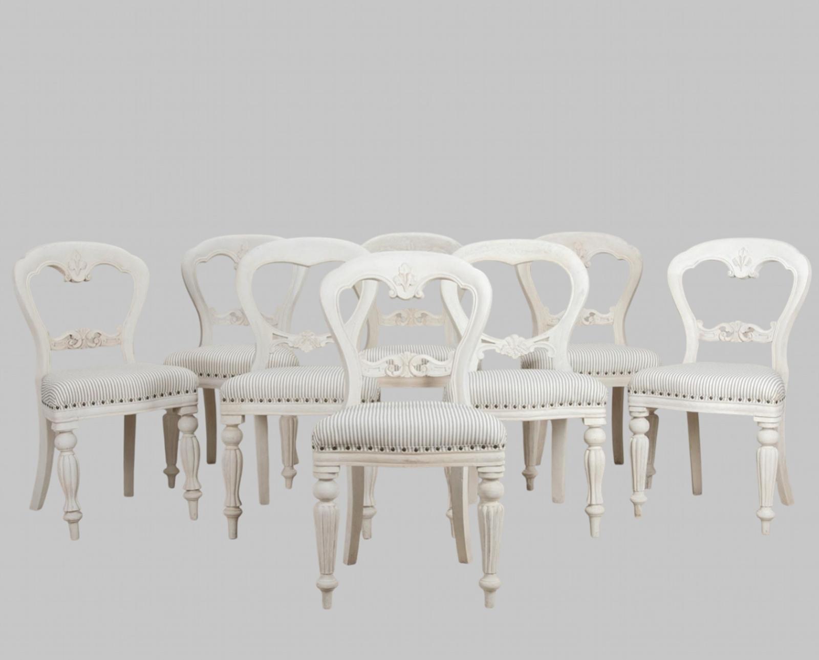 An Attractive Set of Eight Painted Dining Chairs (1 of 5) An Attractive Set of Eight Painted Dining Chairs (1 of 5)