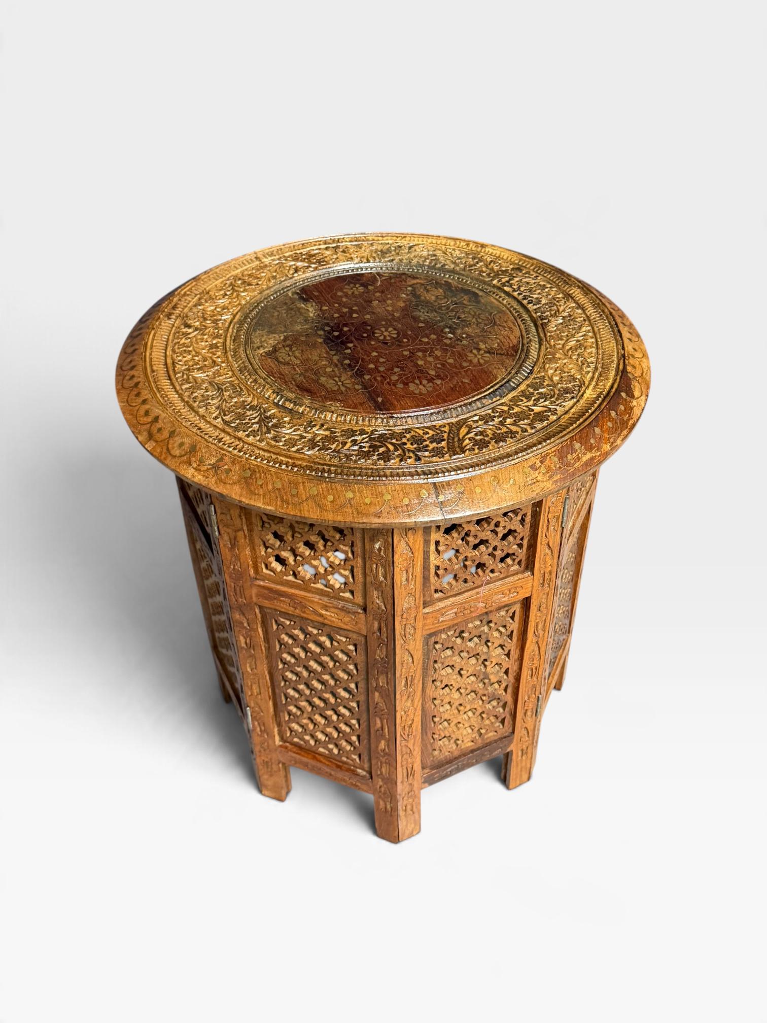 Hand Carved Anglo Indian Hoshiarpur Folding Table (1 of 7) Hand Carved Anglo Indian Hoshiarpur Folding Table (1 of 7)