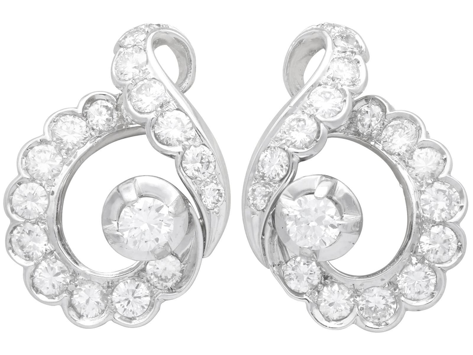 4.35ct Diamond & Platinum Earrings c.1935 (1 of 16)