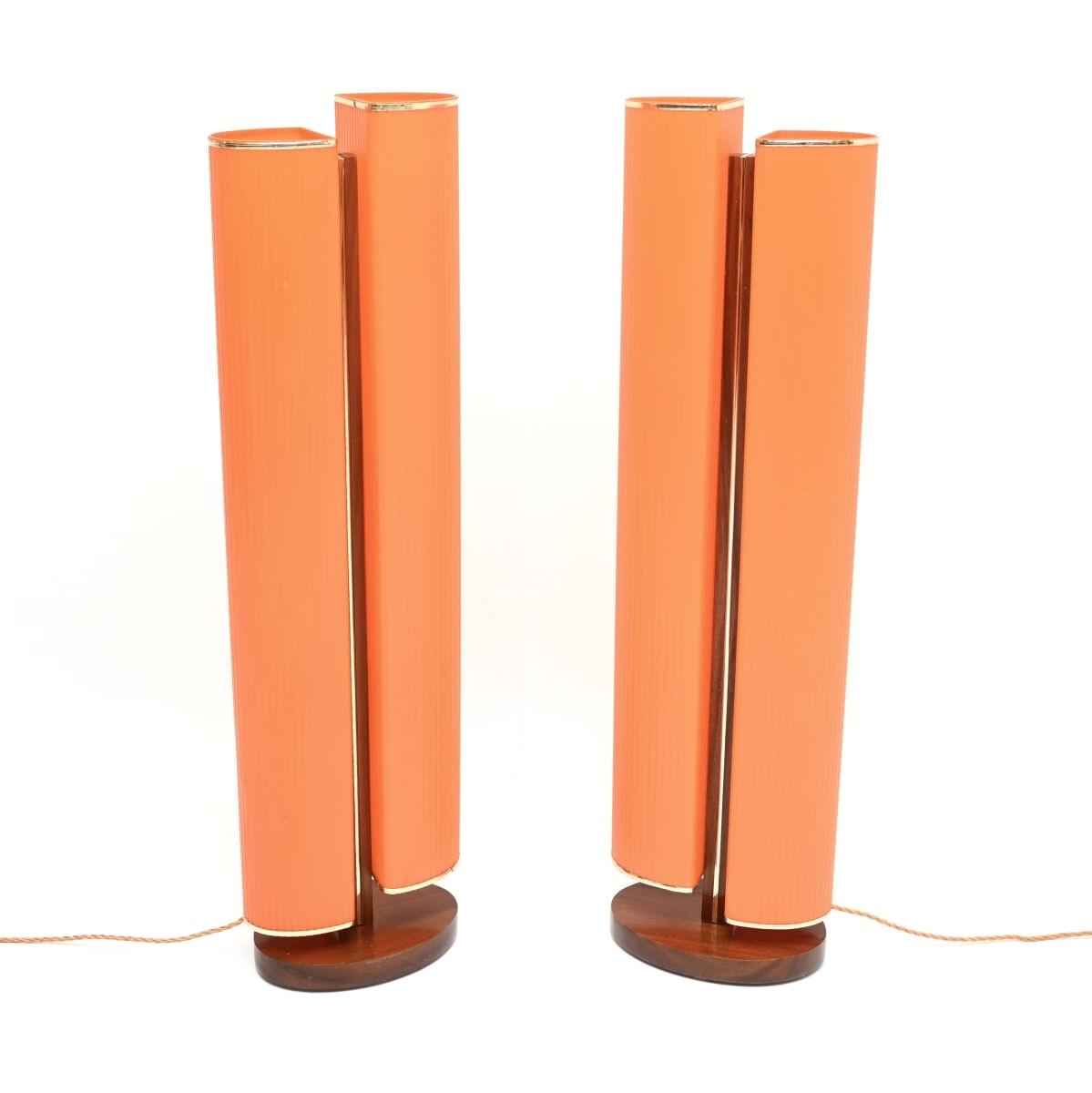 Pair of Vintage Teak & Acrylic Floor Lamps (1 of 9) Pair of Vintage Teak & Acrylic Floor Lamps (1 of 9)