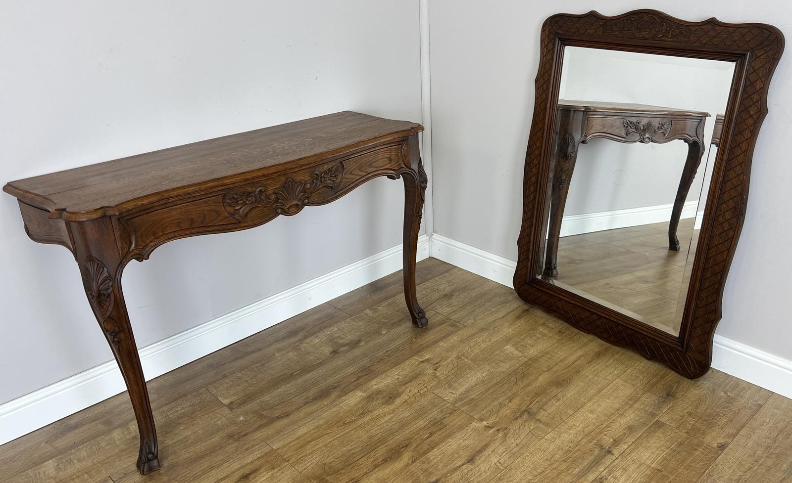 Table with Mirror Antique French Oak Wall Console Table (1 of 17) Table with Mirror Antique French Oak Wall Console Table (1 of 17)