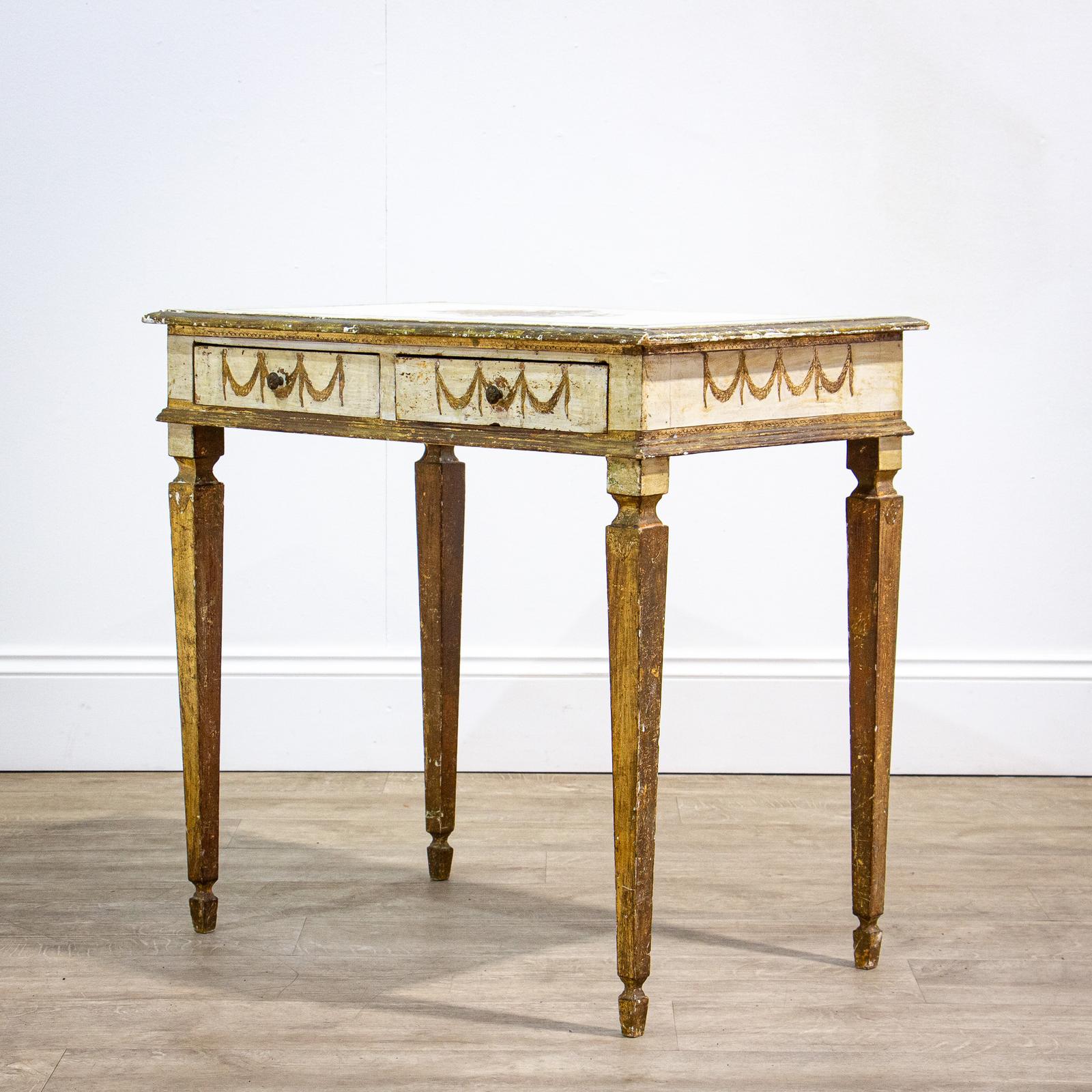 Small 19th Century Italian Painted Table with Drawers (1 of 13) Small 19th Century Italian Painted Table with Drawers (1 of 13)