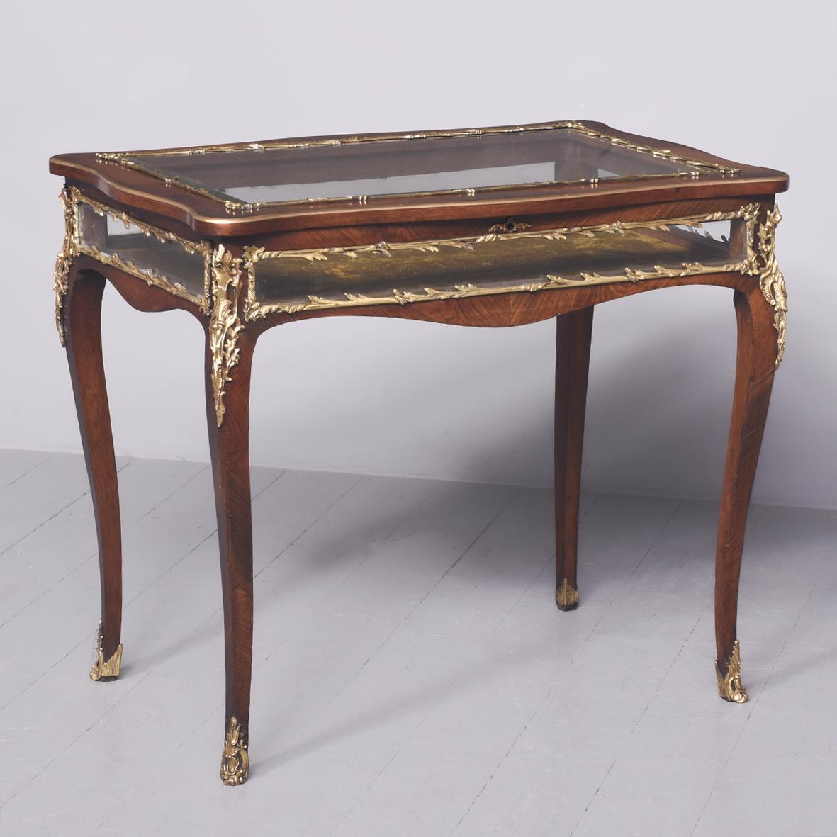 Quality Ormolu / Gilded Bronze Mounted Victorian Large-size Rosewood Bijouterie Table (1 of 9)