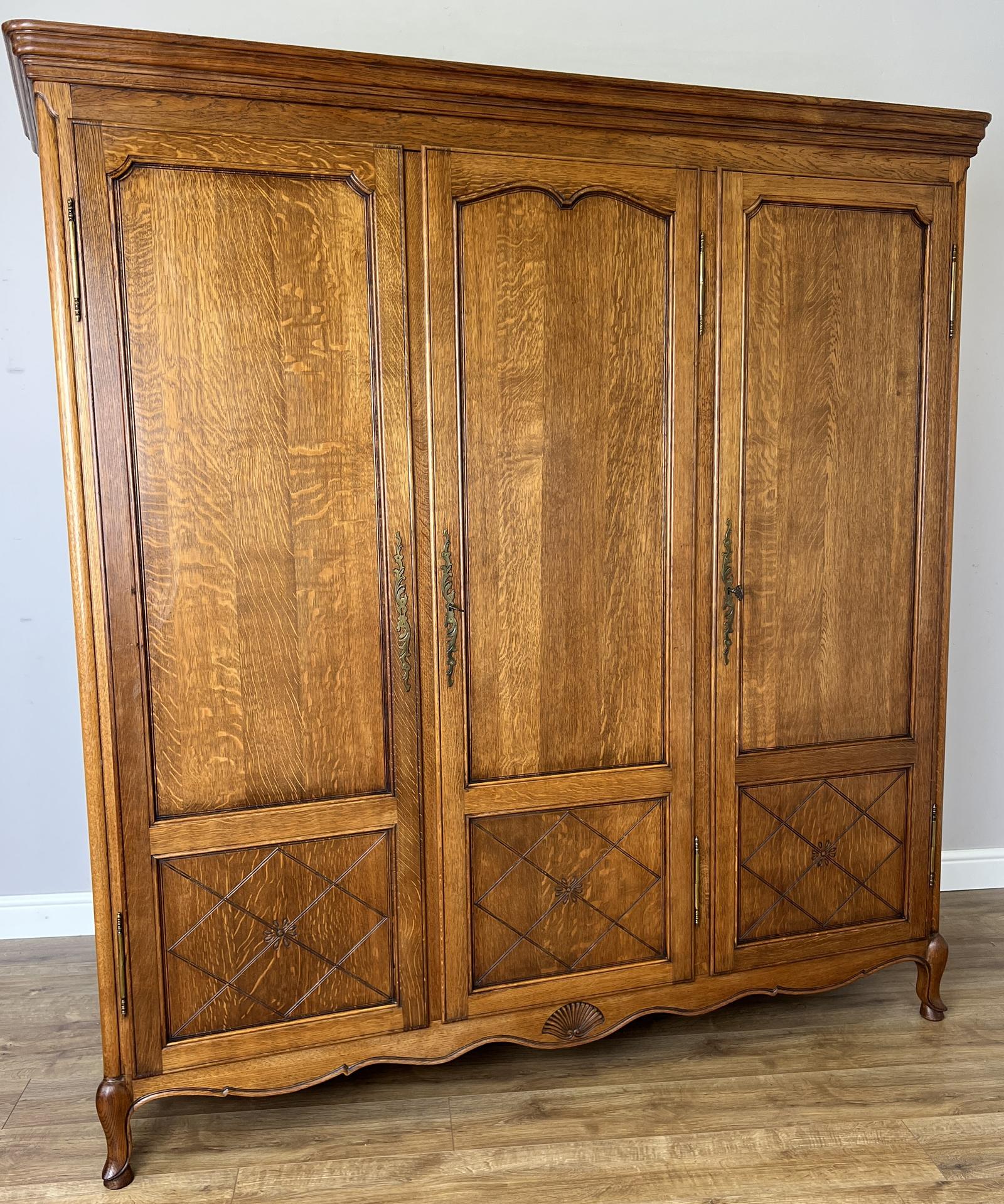 Wardrobe Vintage French Oak Three Door Carved Armoire (1 of 12) Wardrobe Vintage French Oak Three Door Carved Armoire (1 of 12)