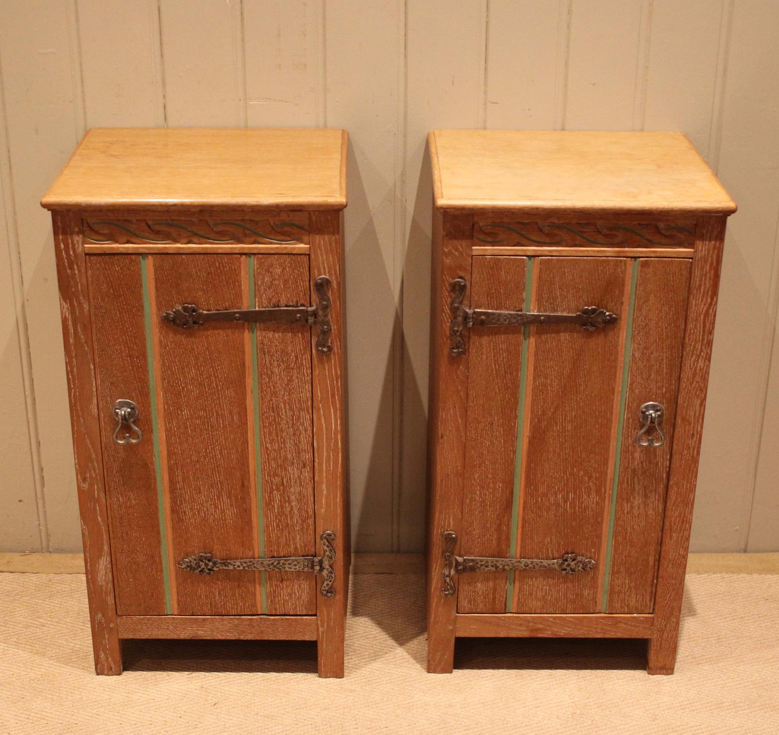 Pair of Limed Oak Bedside Cabinets (1 of 11) Pair of Limed Oak Bedside Cabinets (1 of 11)