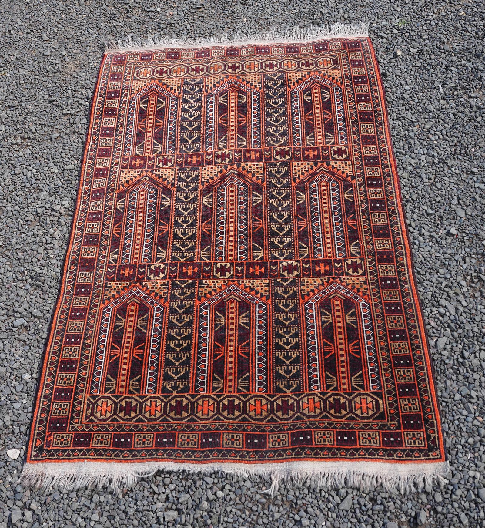 Antique Afghan Baluch Wool Rug (1 of 6) Antique Afghan Baluch Wool Rug (1 of 6)