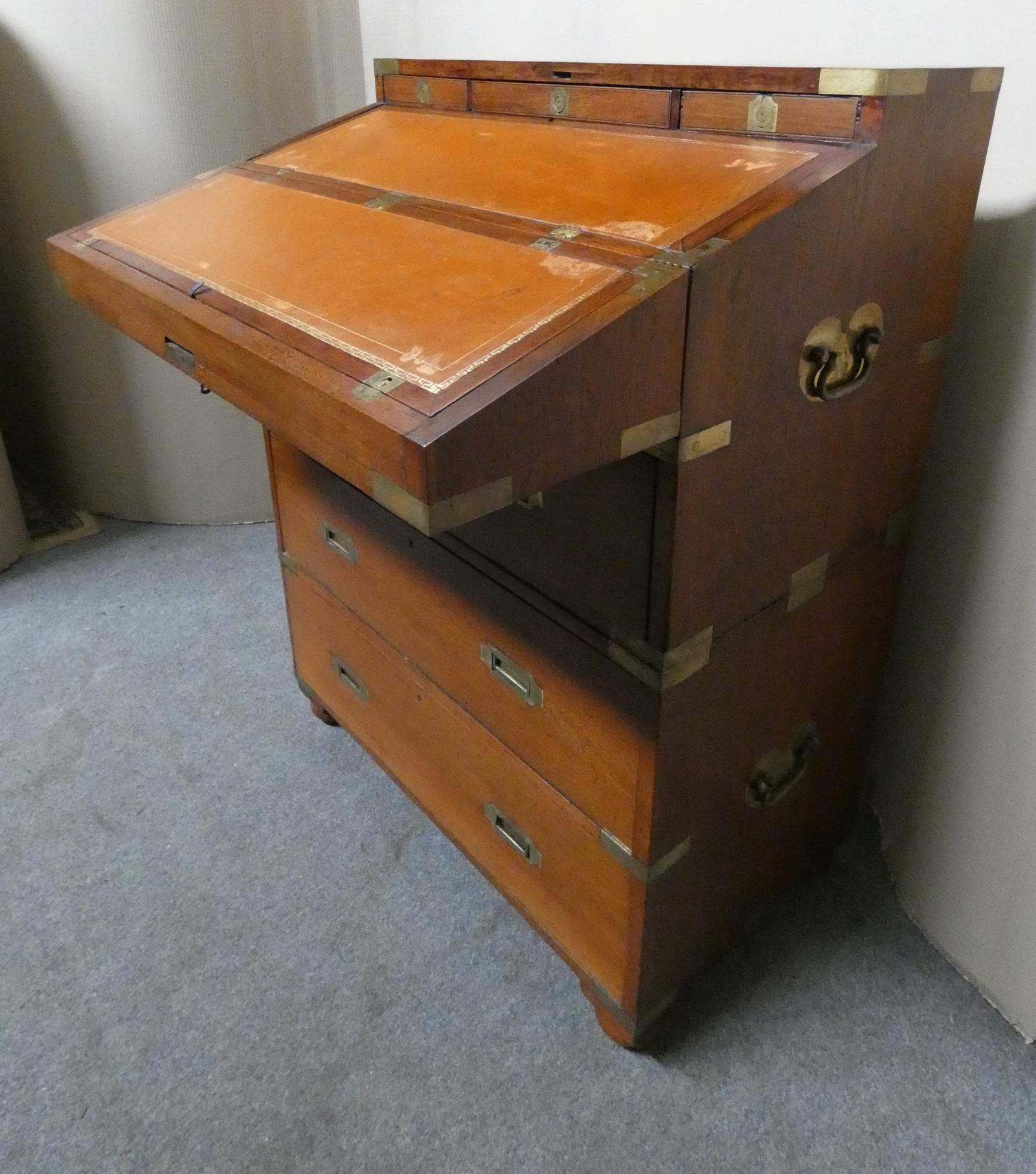 Unusual Teak Campaign Chest (1 of 10)