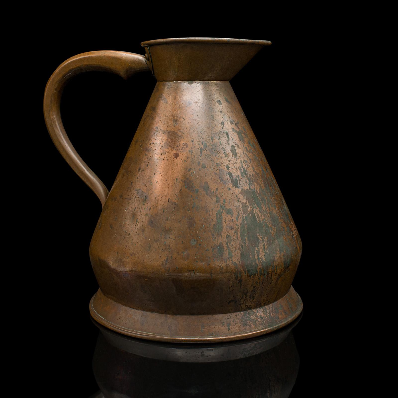 Large Antique Serving Jug, English, Copper, 2 Gallon Ewer - Victorian c.1880 (1 of 10)