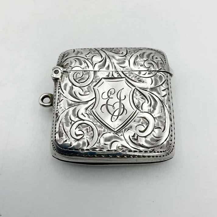 Antique 1906 Silver Vesta Case (1 of 8) Antique 1906 Silver Vesta Case (1 of 8)