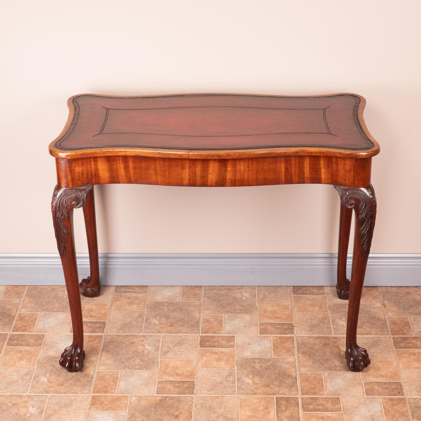 Serpentine Shaped Mahogany Writing Table (1 of 16)