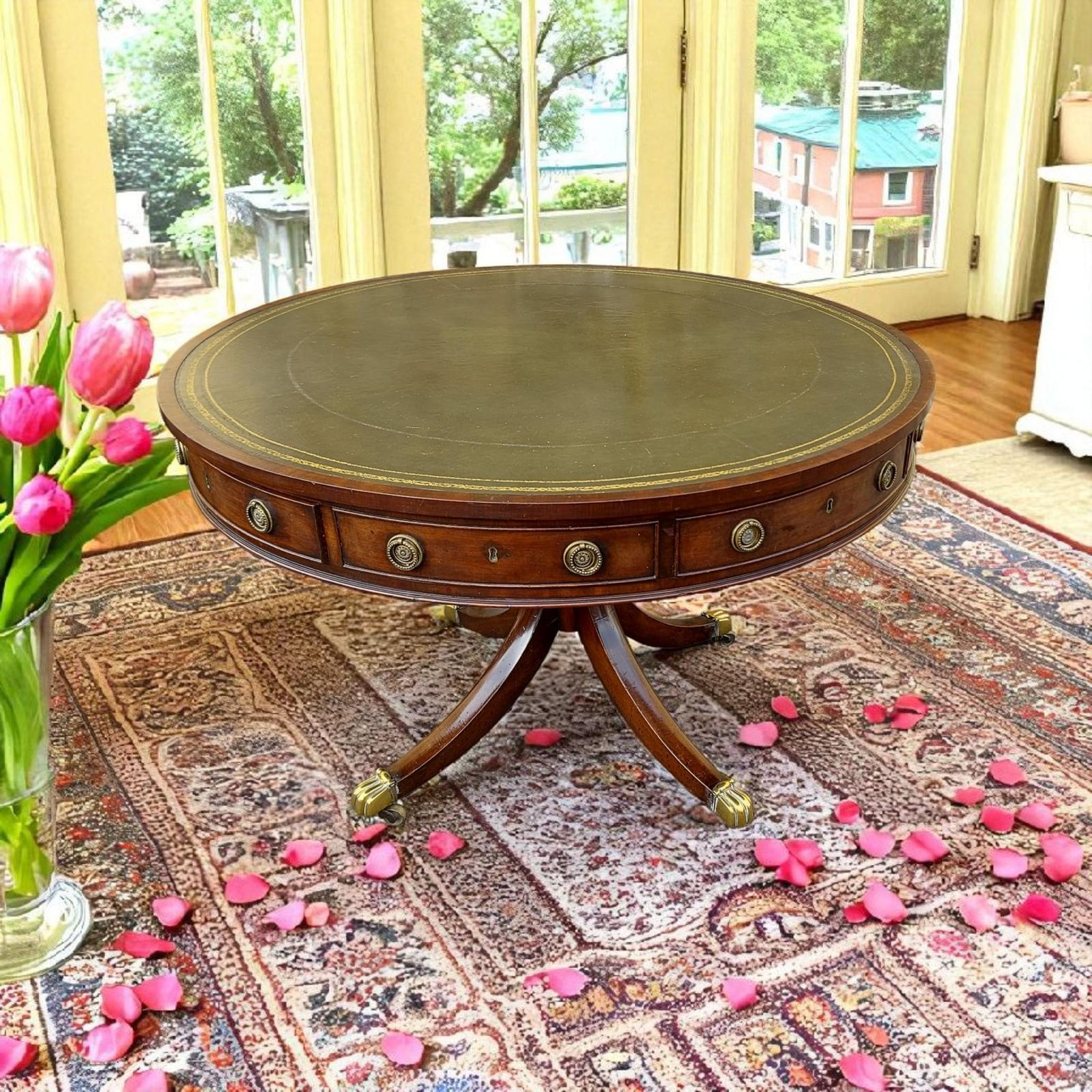 Regency Mahogany Drum Table (1 of 15)