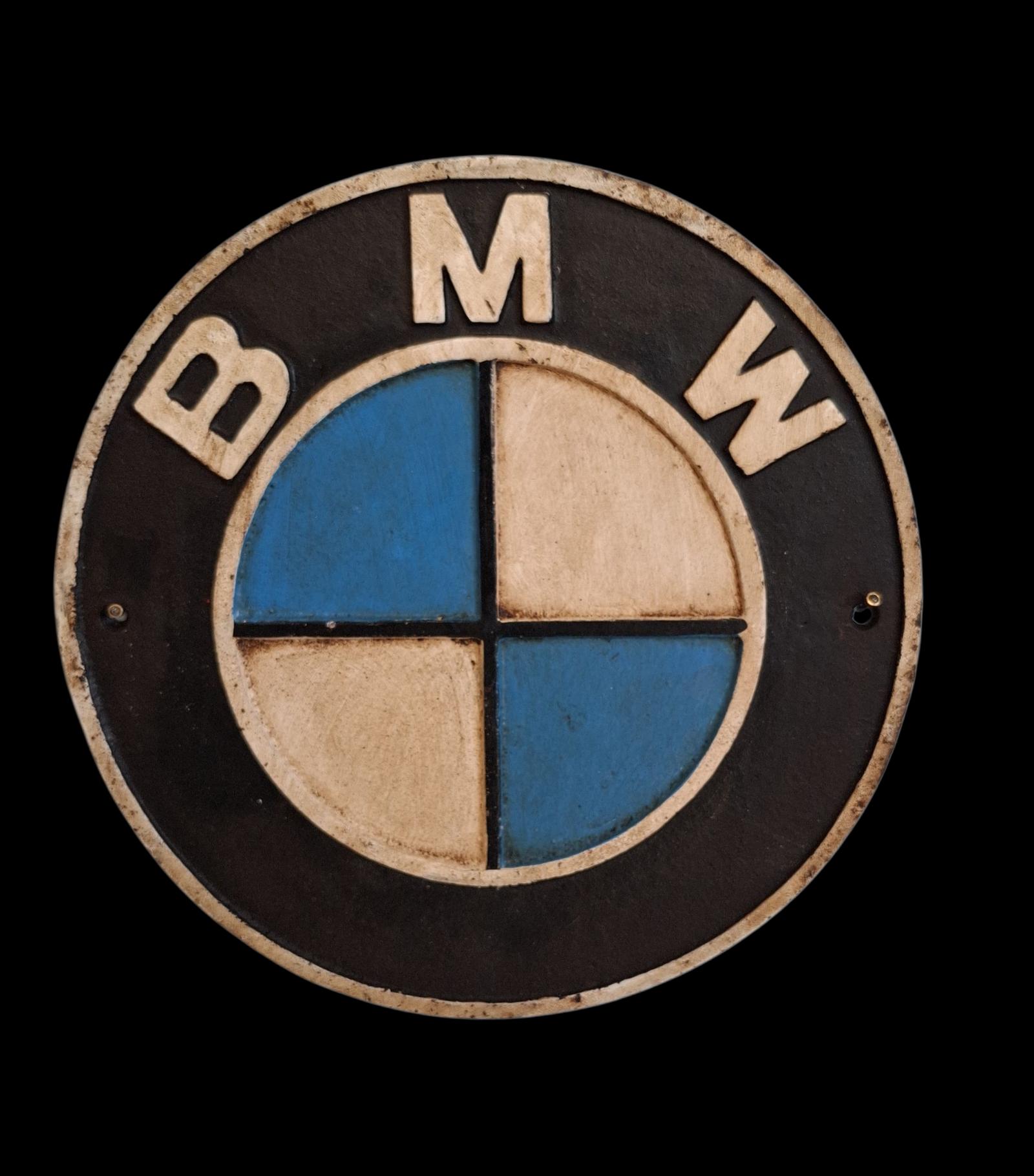 Retro Cast Iron BMW Sign (1 of 1)