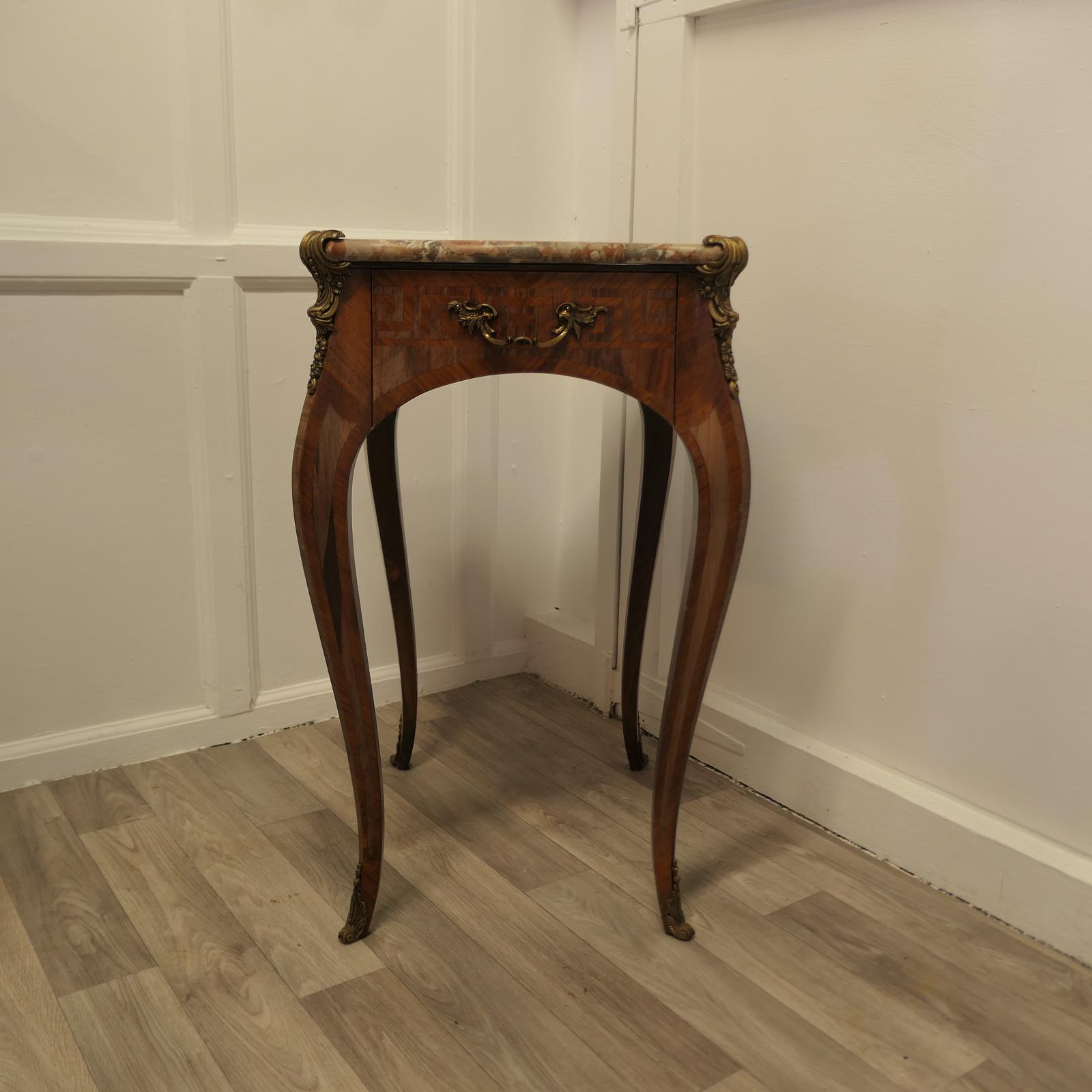French Marble and Ormolu Lamp Table (1 of 8)