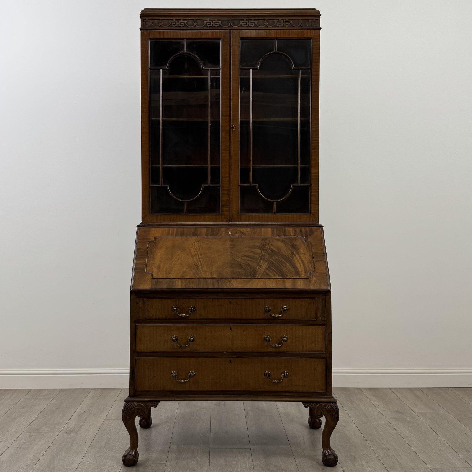 Antique Edwardian Walnut Bureau Bookcase | Claw and Ball Feet | AF-6447 (1 of 13) Antique Edwardian Walnut Bureau Bookcase | Claw and Ball Feet | AF-6447 (1 of 13)