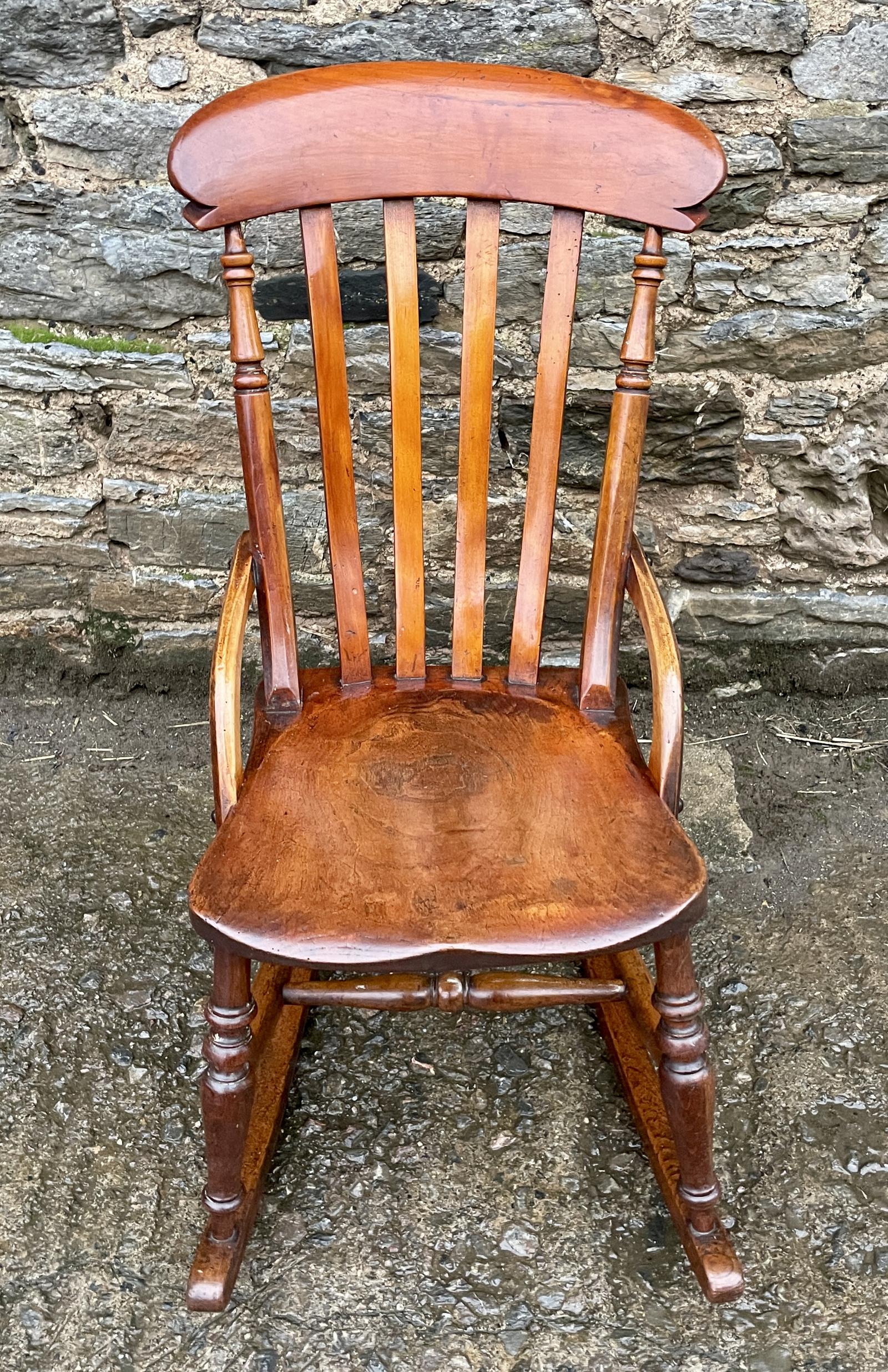 Victorian Elm Lathe Back Rocking Chair (1 of 18) Victorian Elm Lathe Back Rocking Chair (1 of 18)