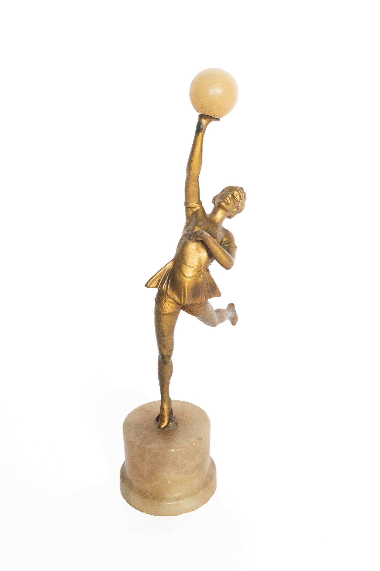 Art Deco Spelter Dancing Lady Figure 1930s (1 of 6) Art Deco Spelter Dancing Lady Figure 1930s (1 of 6)