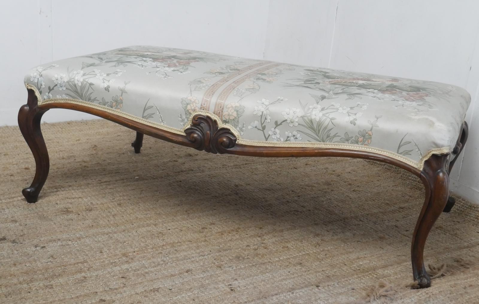 Large Oblong 19th Century Stool (1 of 9) Large Oblong 19th Century Stool (1 of 9)