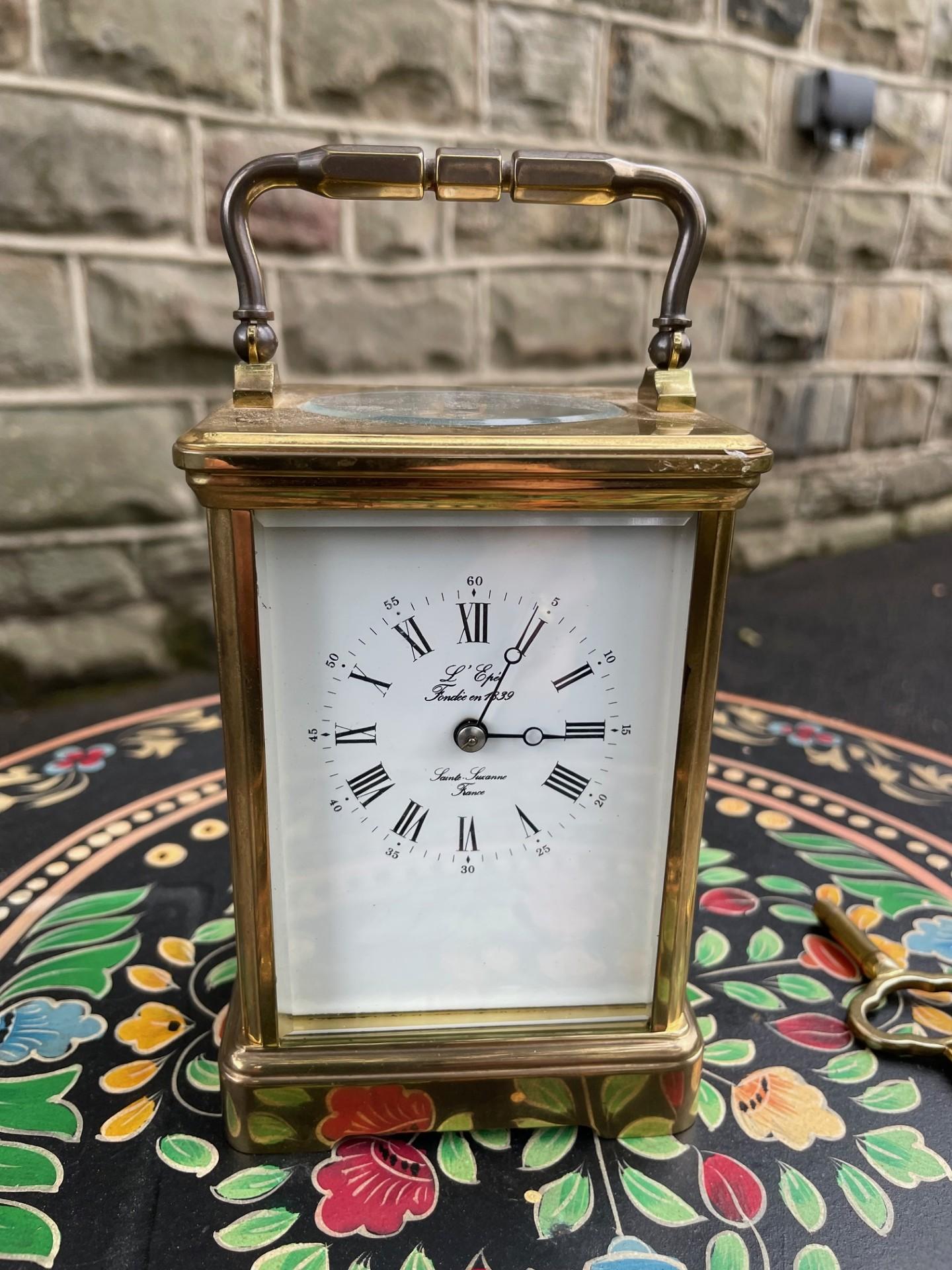 Quality French Lepee Carriage Clock With Porcelain Plaques (1 of 7) Quality French Lepee Carriage Clock With Porcelain Plaques (1 of 7)