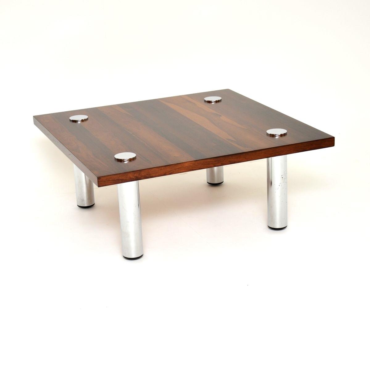 Vintage Rosewood and Chrome Coffee Table by Pieff (1 of 9) Vintage Rosewood and Chrome Coffee Table by Pieff (1 of 9)