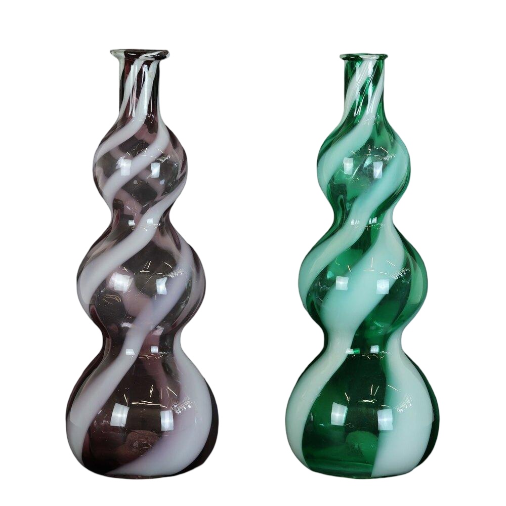 Pair of Italian Mid Century Empoli Glass Vases (1 of 1) Pair of Italian Mid Century Empoli Glass Vases (1 of 1)