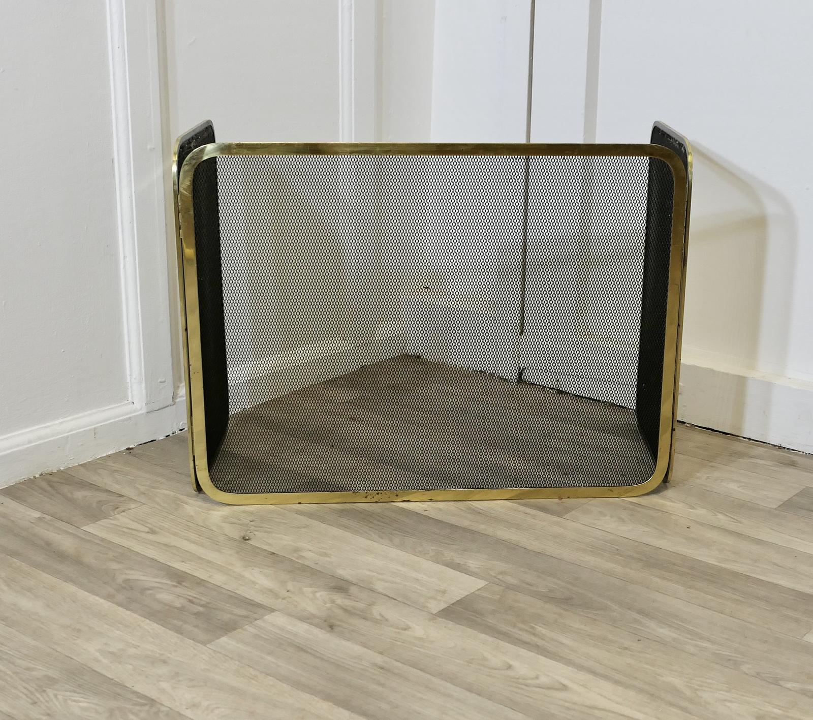 Folding Brass Fire Guard / Spark Guard (1 of 6)